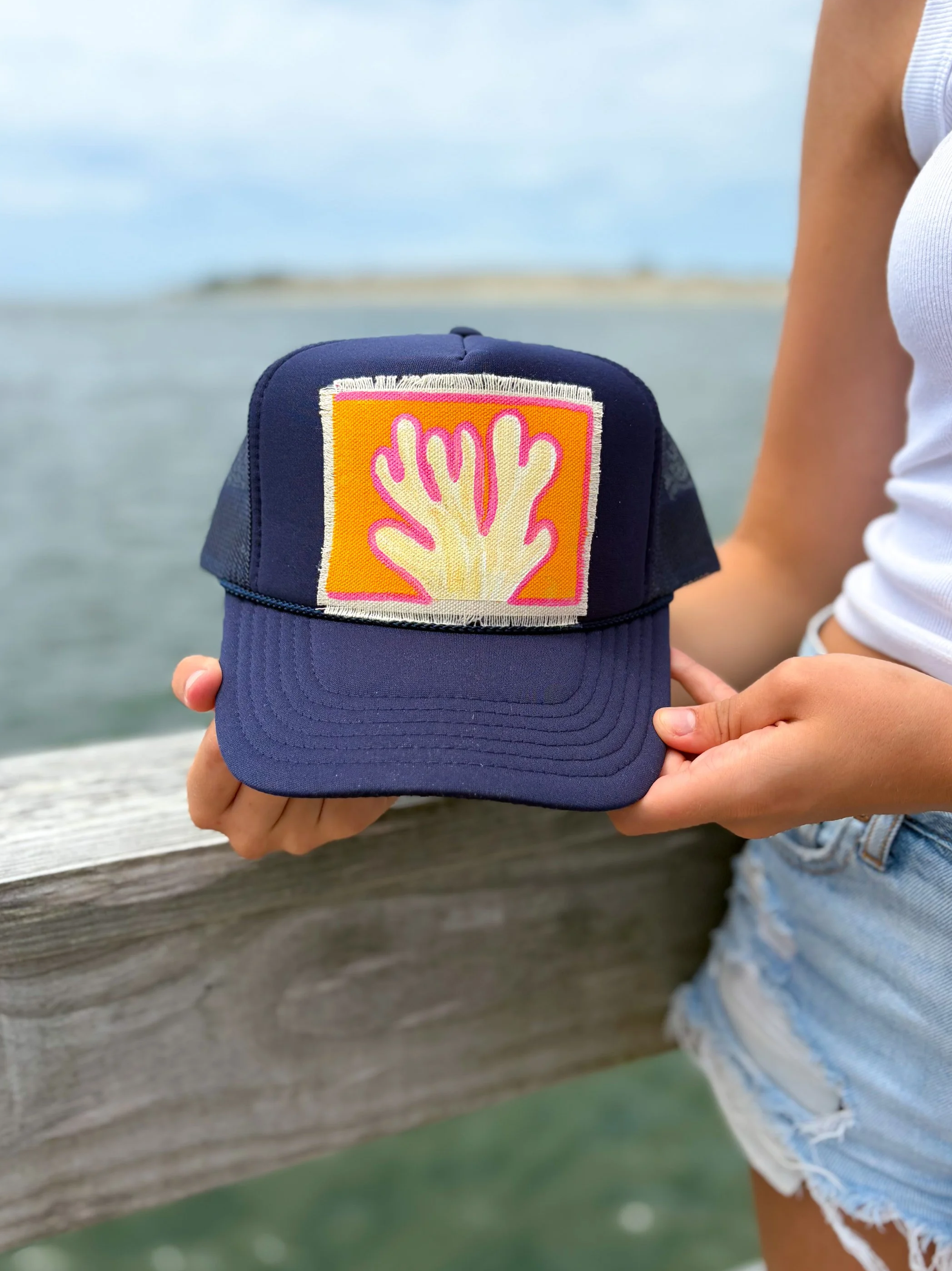 Hot Pink, Orange, and White Coral Patch