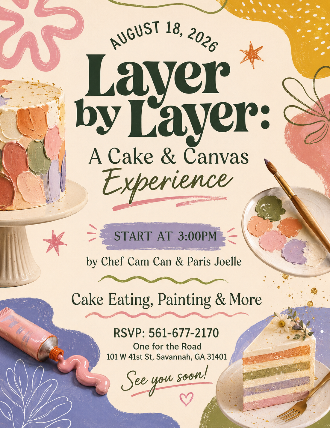 Layer by Layer: A Cake and Canvas Experience