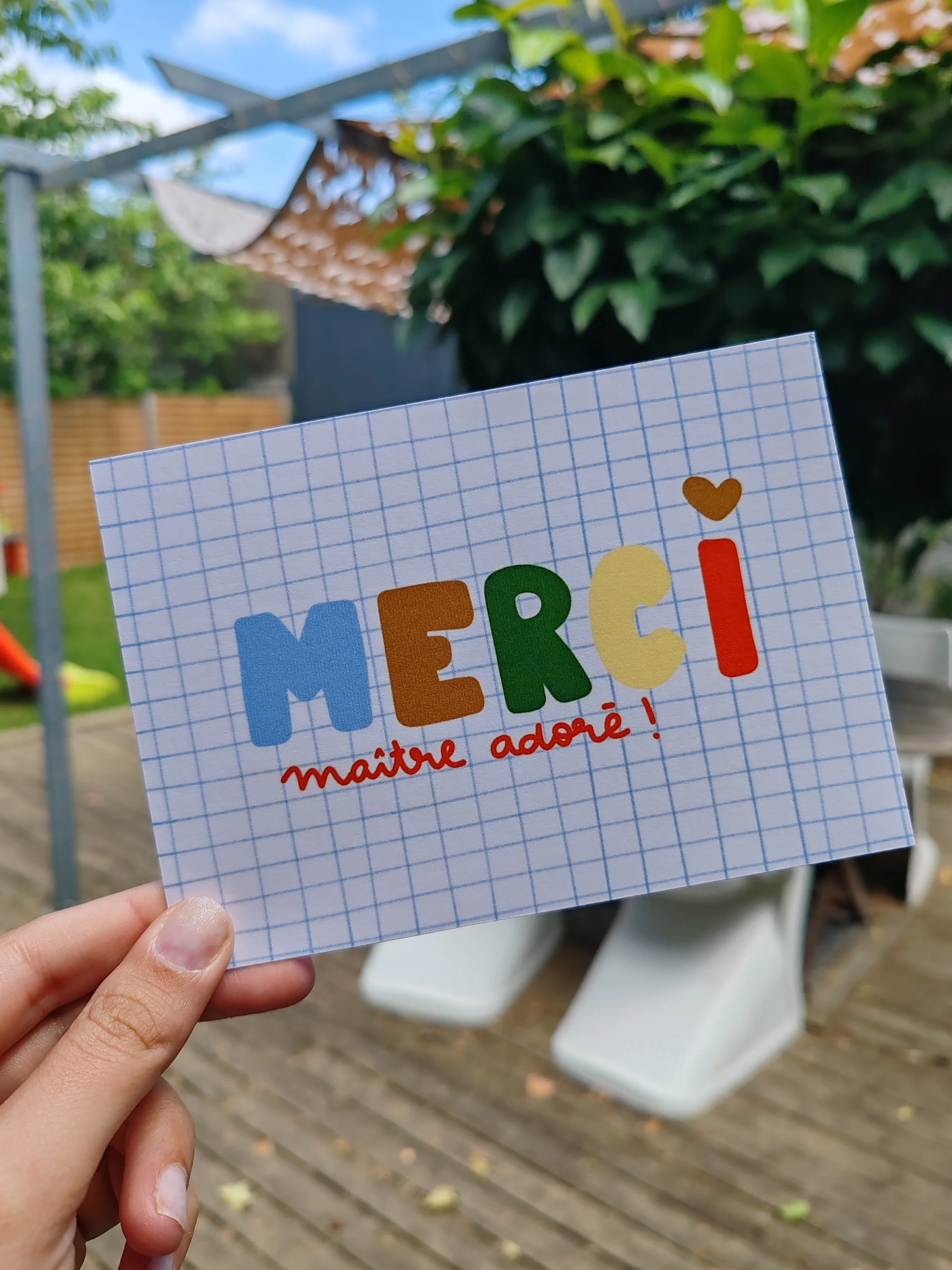 Carte A6 - Merci maître adoré