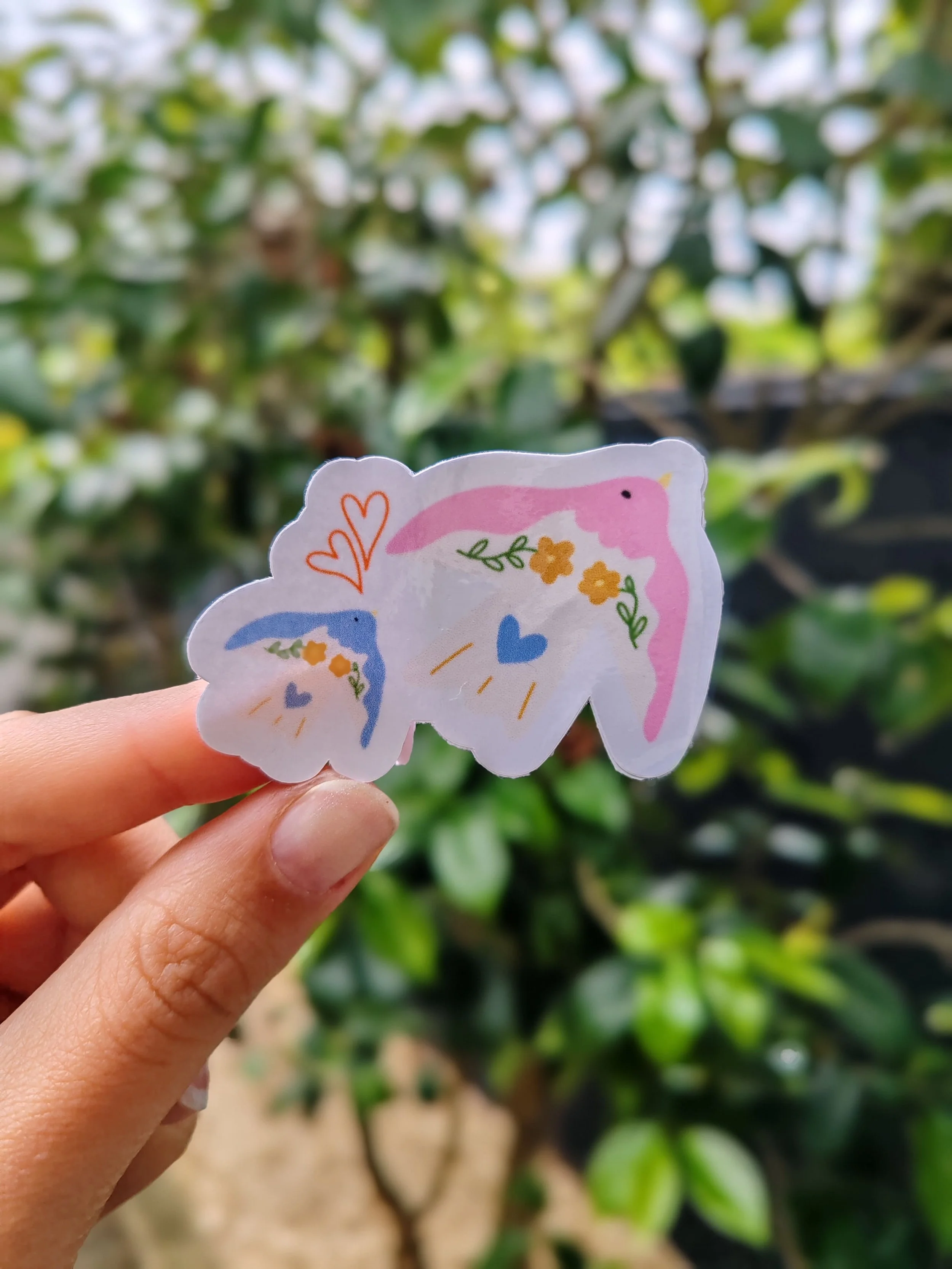 Sticker - Oiseaux mère/enfant