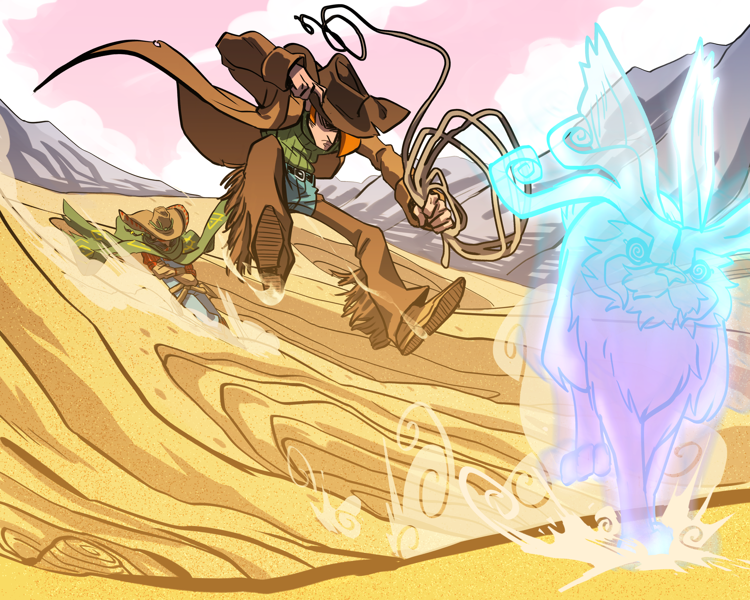 Jack and his mentor, Rohan- The ancient Element of Earth. Rohan is also Cloud's grandfather.