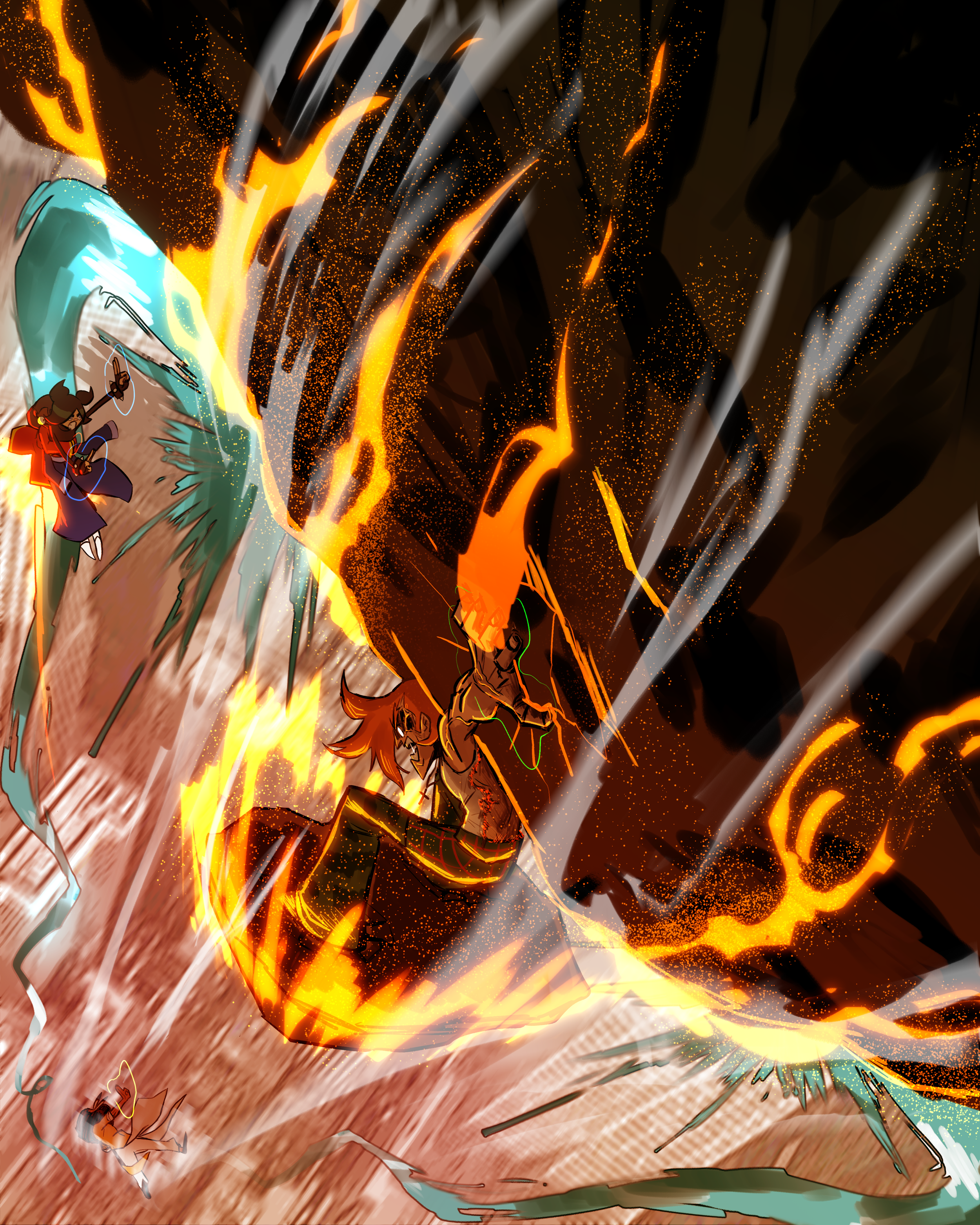 Jack stands bravely between a crashing meteor and his home.