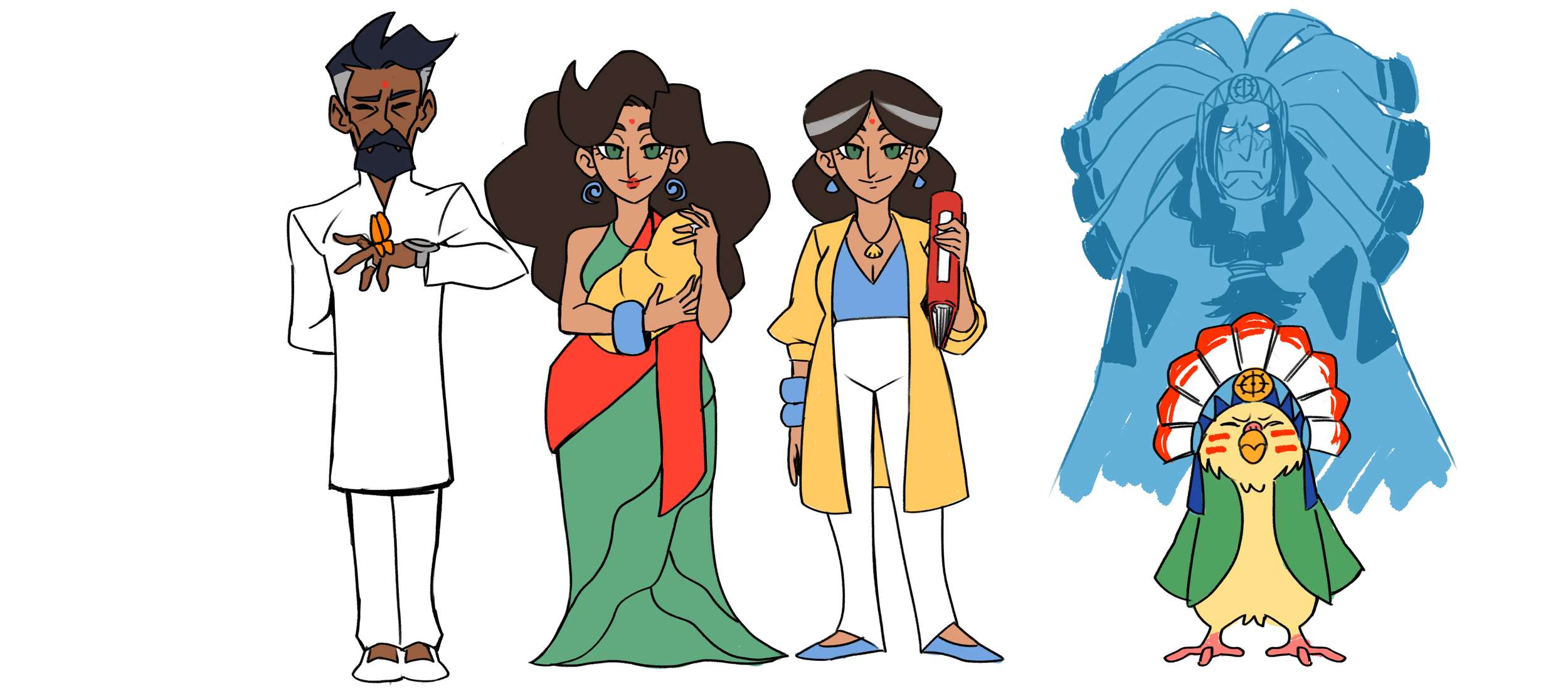 Cloud's Family (Dad: Dipa, Mom: Amber, Aunt: Alison, Great Ancestor: Chief Tsidii)