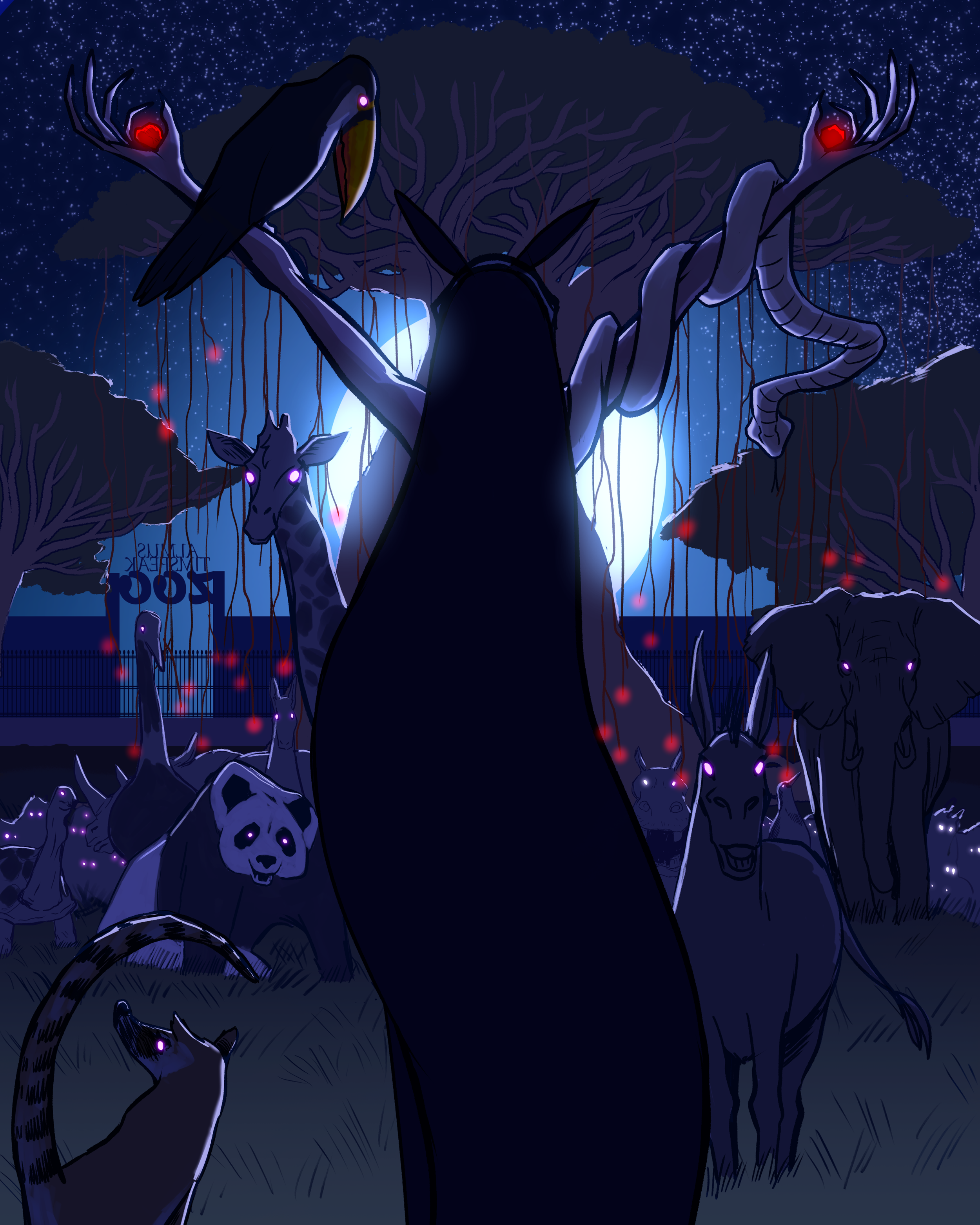 Vultura gives a rousing speech to the animals at the Timspeak Zoo.
