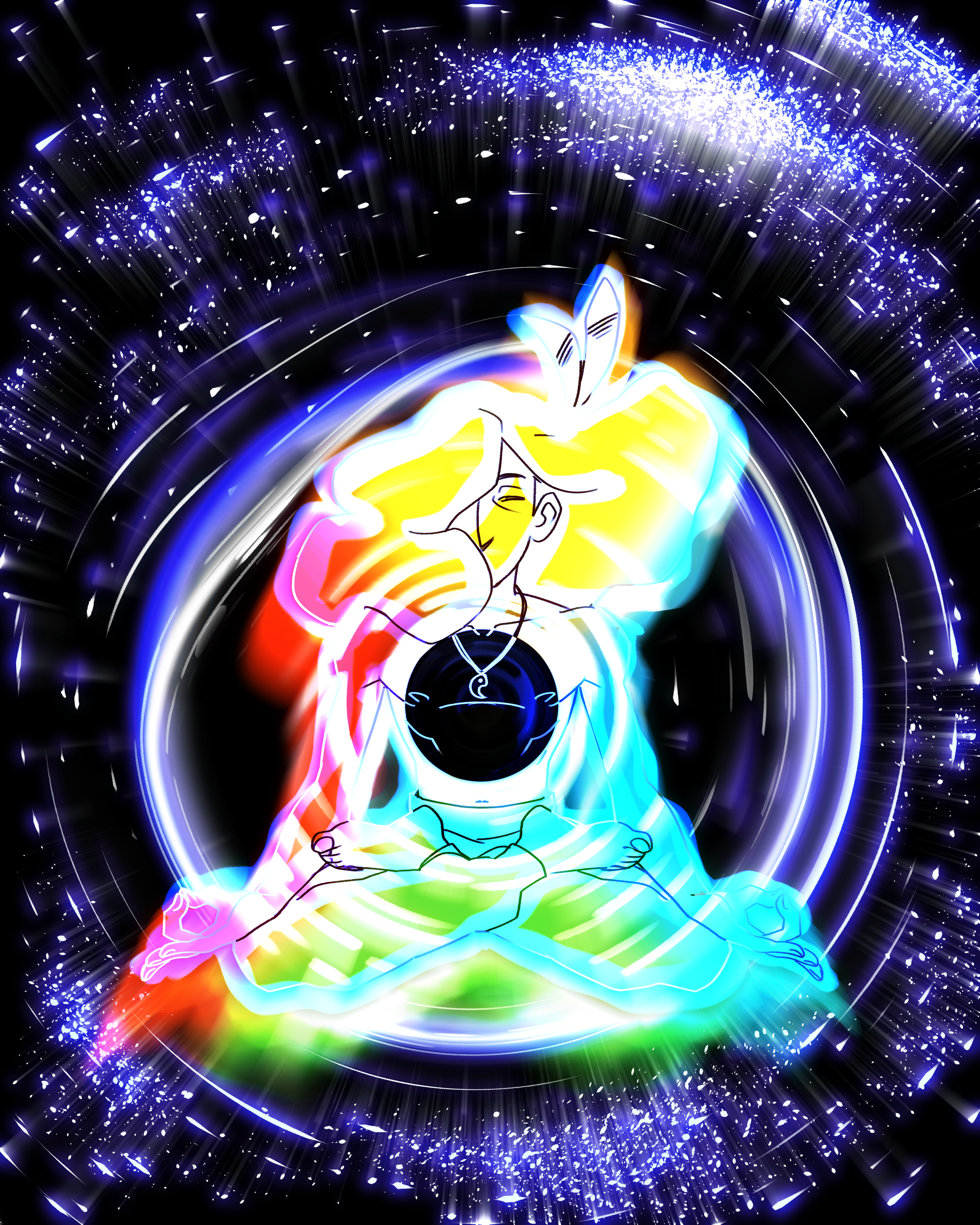 Cloud connecting with his ascended Element, the Aspect of Void.
