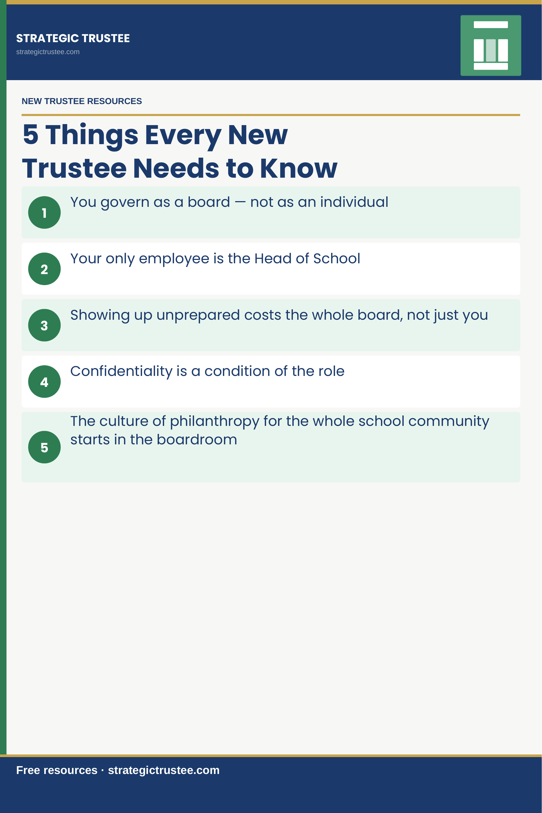 5 things every new trustee needs to know