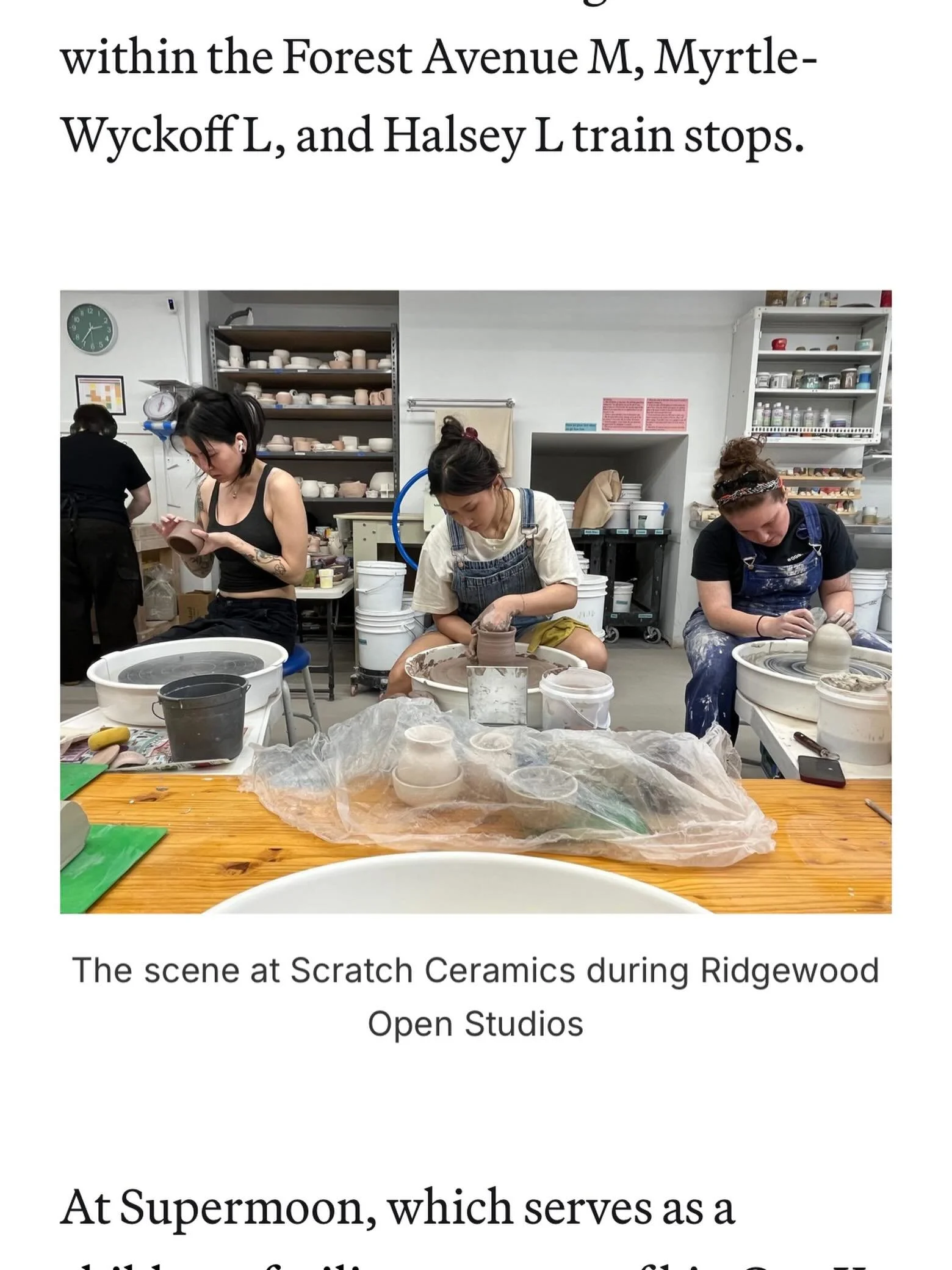 In @hyperallergic this week! Thanks for stopping by! 
.
.
#ceramicsinridgewood #pottery #ceramicsclasses #potteryclasses #ridgewoodclasses