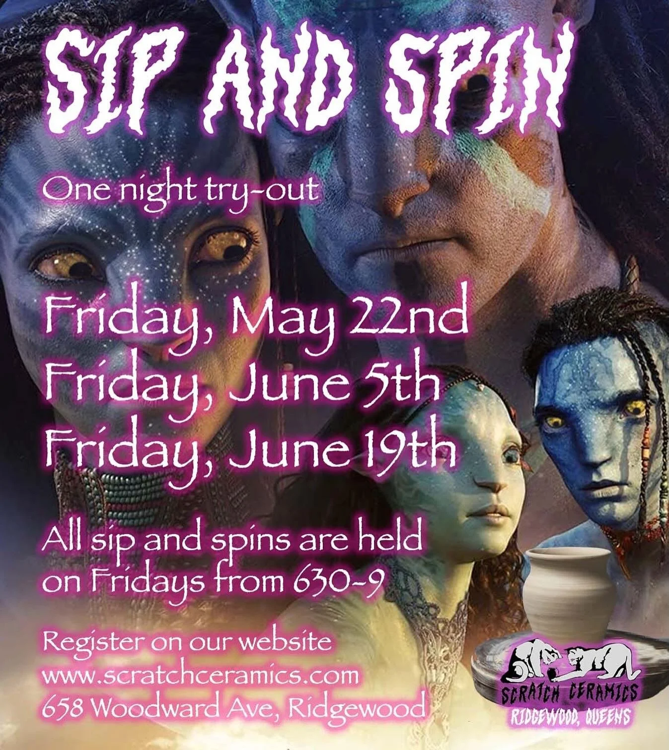 Sip and Spin 2: Using More Water, schedule is up. Try it out, make a bowl, use that bowl, maybe for m&amp;ms, maybe while watching part 2 of a franchise you&rsquo;re not quite sure about but the spectacle is too much for you to ignore. Or just come h