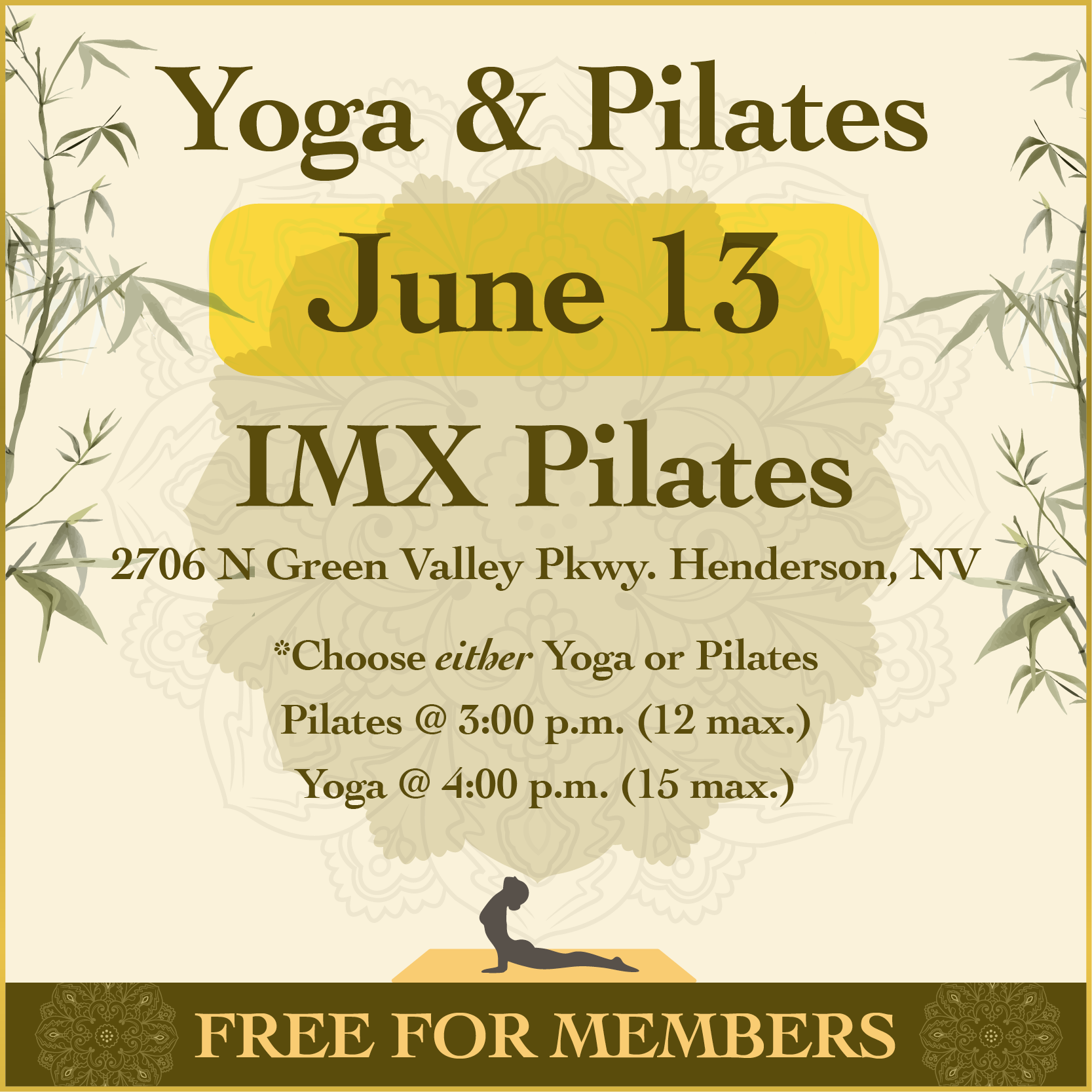 Yoga &amp; Pilates Event
