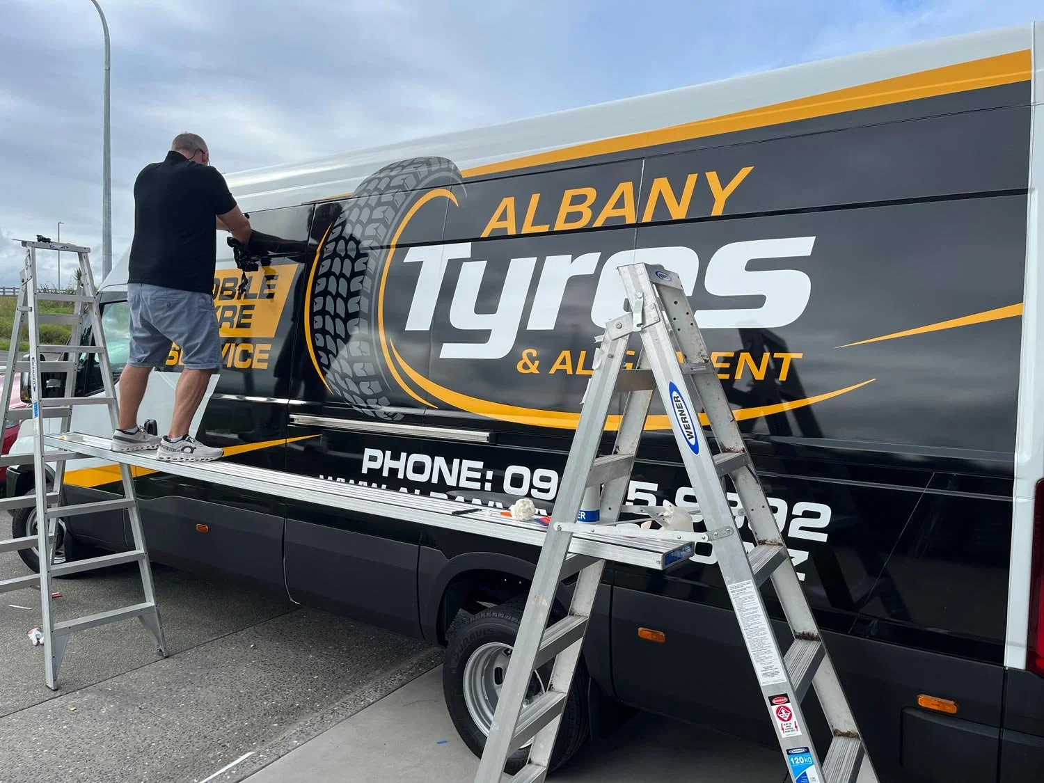Applying computer cut vinyl partial wrap
