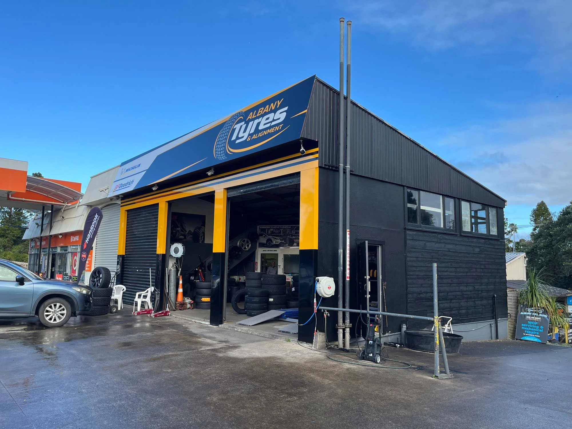Albany Tyres building signage and ACM shopfront refresh