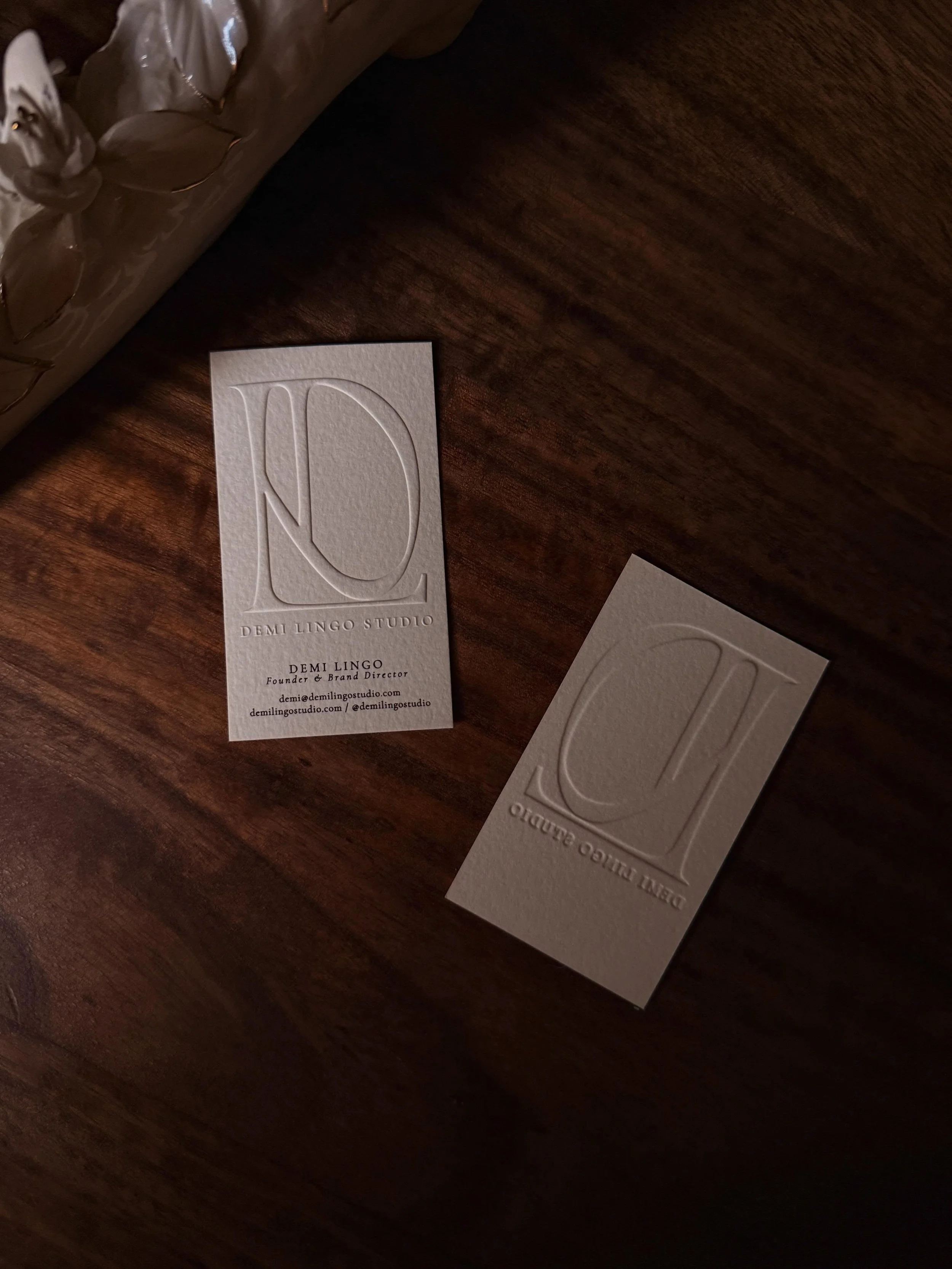 The first thing a brand should feel before it&rsquo;s seen.

Blind emboss on cream cotton stock.

Nothing added. Nothing wasted.

Brand identity &amp; creative direction for founder-led brands.