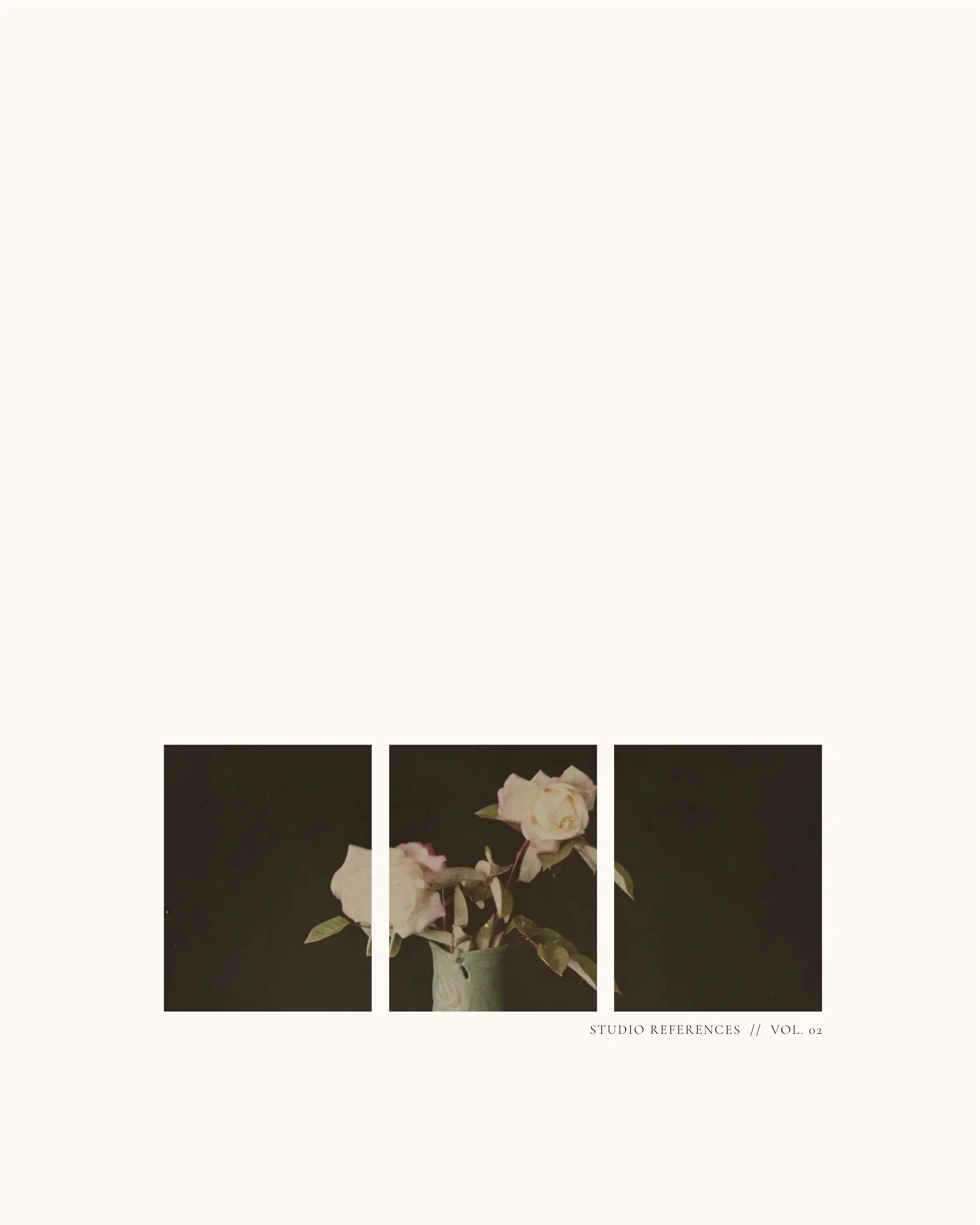 STUDIO REFERENCES // VOL #. 02 

Building a visual identity is often less about finding one perfect reference and more about noticing what makes an image stay with you. The crop, the color, the negative space, the feeling.

A running collection of wh