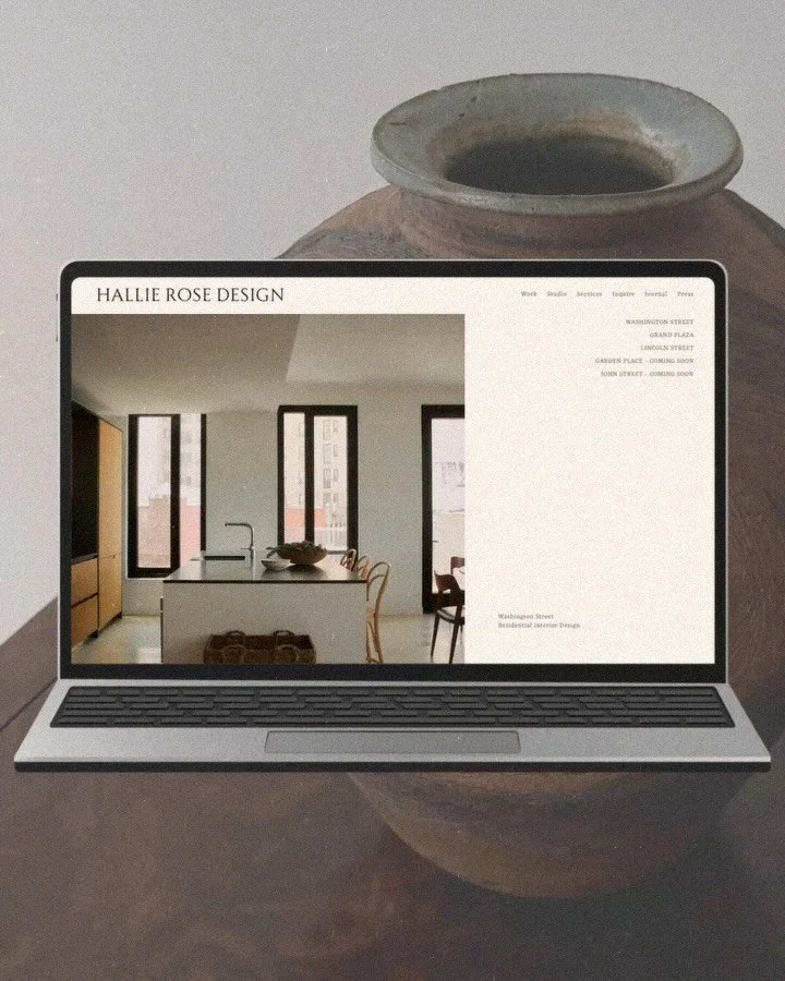A new digital home for @hallierosedesign 

We wanted to give the imagery room to breathe while creating more space for the details, objects and thinking behind each project.

I loved bringing her world to life online and obsessing over every tiny det