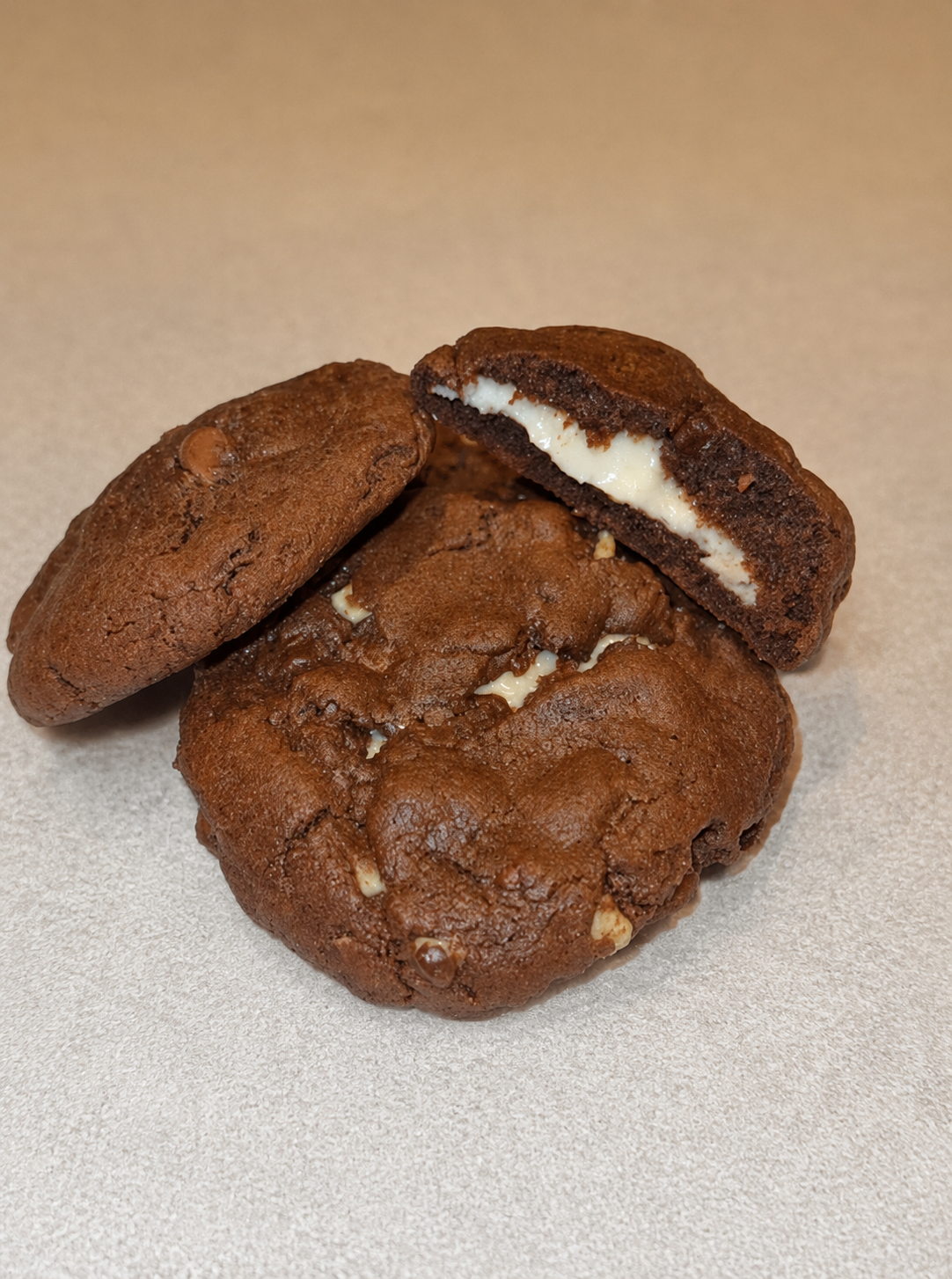 Double Chocolate Cream Cheese Filled Cookies