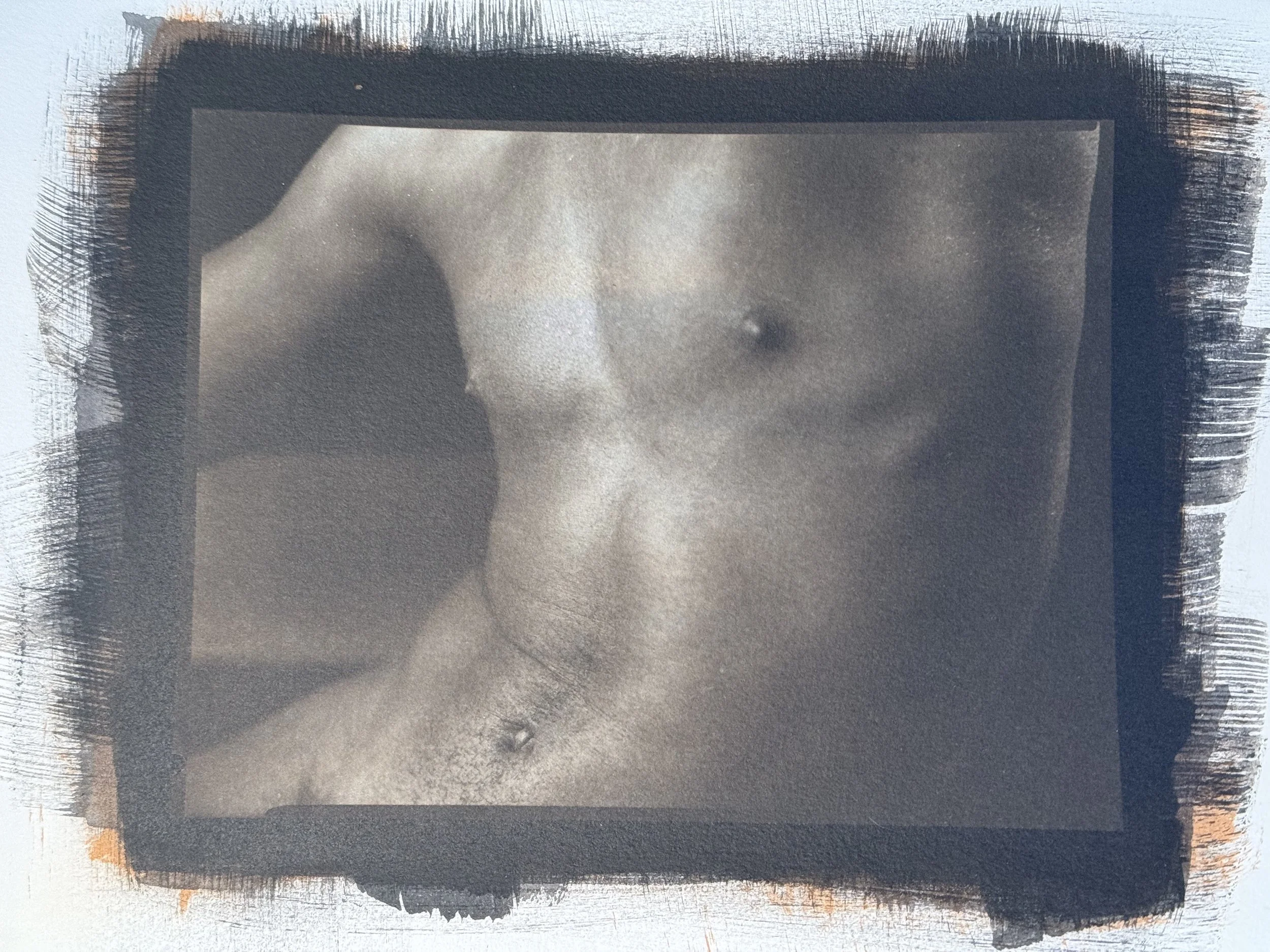 Torso Moreno #1 | 
6.5 x8.5 inches | Four-color Gum Bichromate print | Edition 1 of 1 | $1500