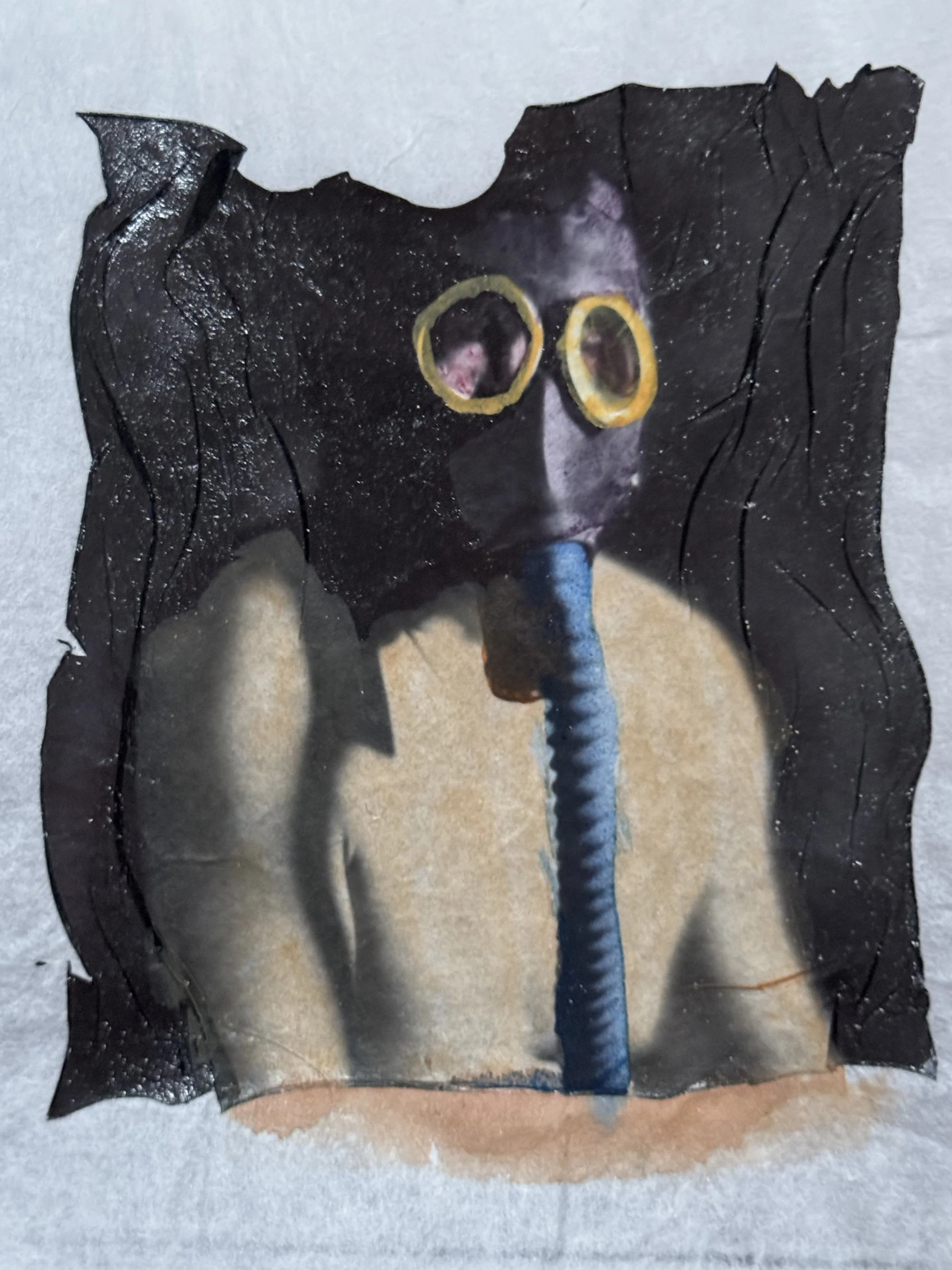 Waiting to Inhale (Pandemic) | 
Hand-colored Polaroid emulsion transfer on watercolor paper | 
4x4 inches | 
Edition 1 of 1 | 
$1500