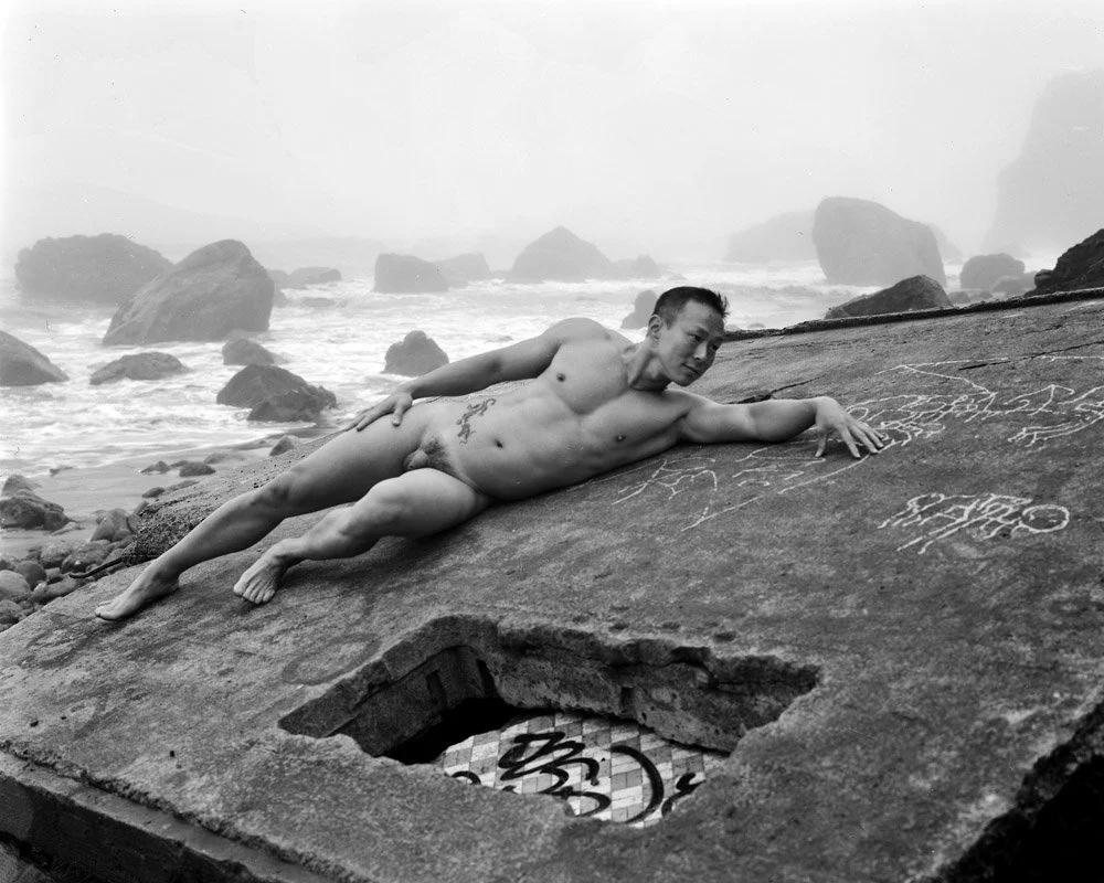 KT, Stretching Out, Land’s End Ruins in the Morning Fog, San Francisco