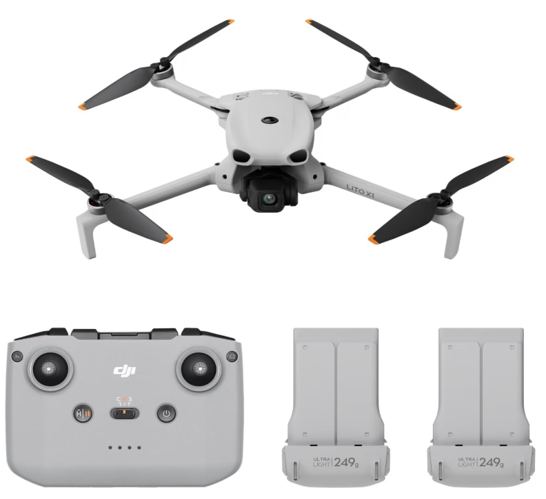 DJI Lito X1 Two-Battery Combo (DJI RC-N3), 4K Camera Drone for Beginners | Obstacle Sensing, ActiveTrack, 1/1.3-Inch Sensor, Lightweight, 15km Video...