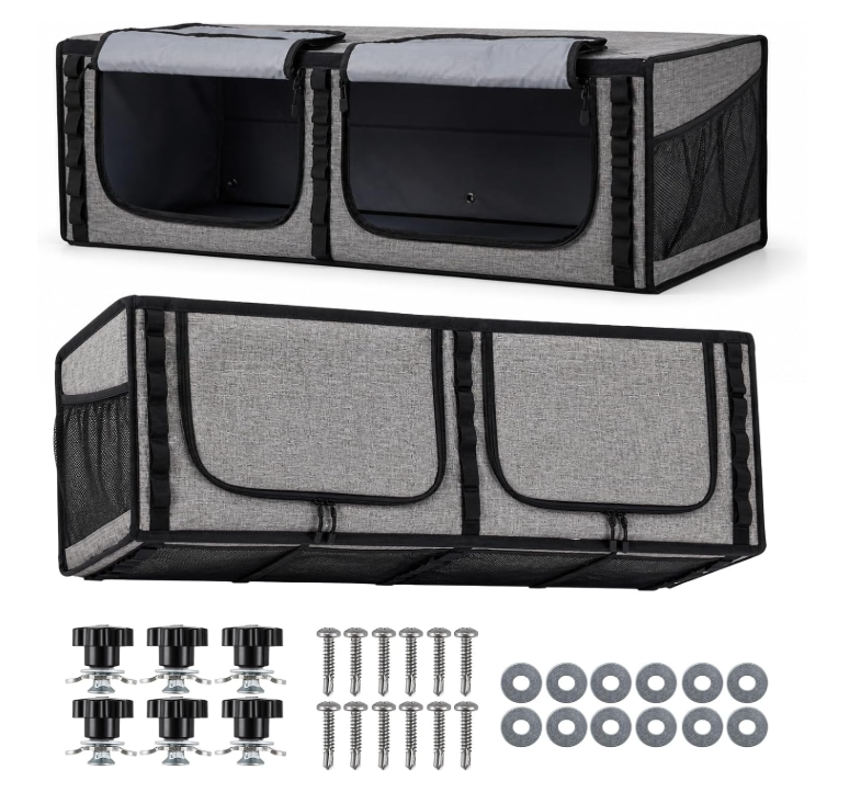 
36" RV Overhead Soft-Sided Storage Cabinet, Universal Overhead Organizer Compatible with Mercedes-Benz Sprinter & Ford Transit Vans, Lightweight Van...