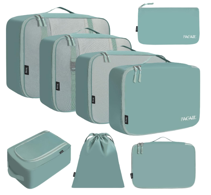 BAGAIL Packing Cubes for Suitcase 8 Set, Lightweight Luggage Packing Organizers Packing Cubes for Travel Accessories