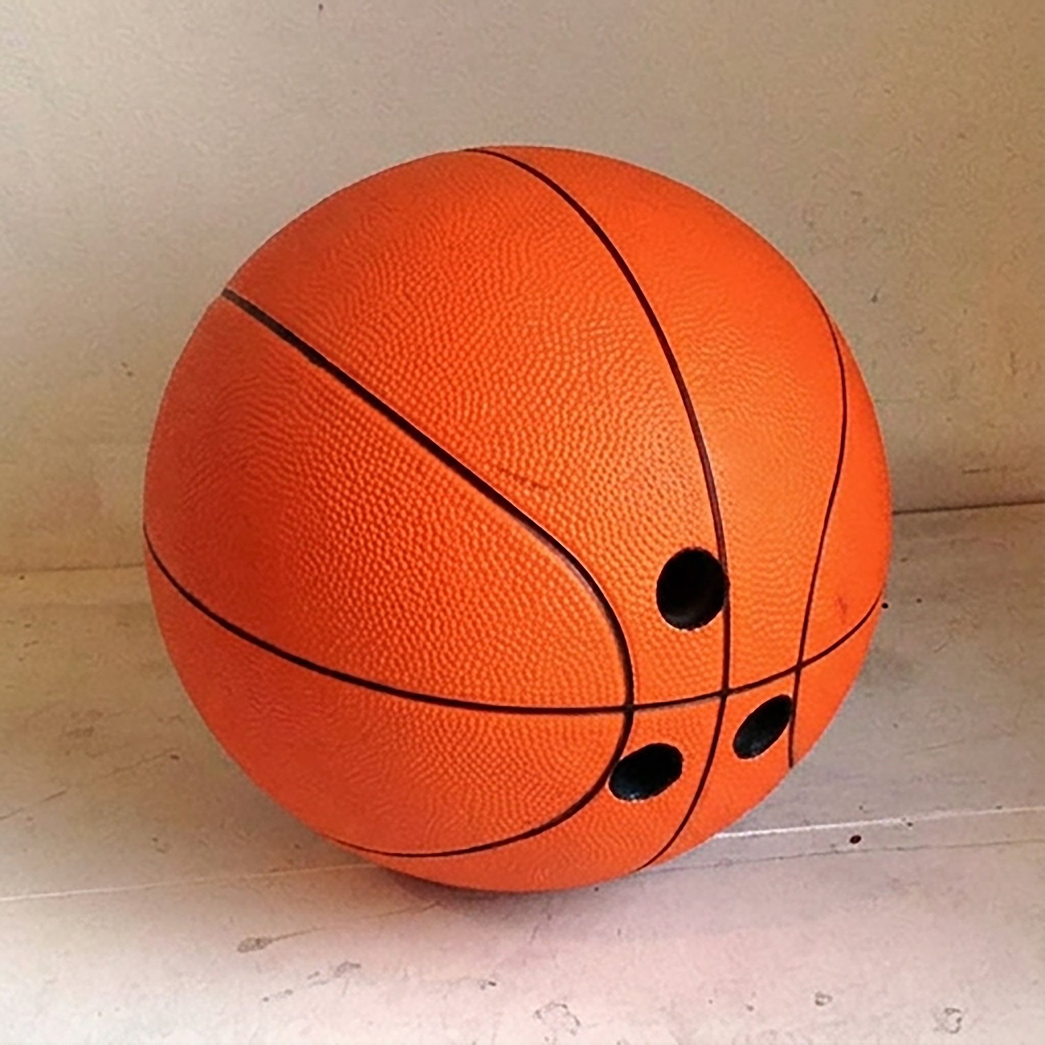 Bilingual, 2024, Basketball with holes, 1’x1’x1’