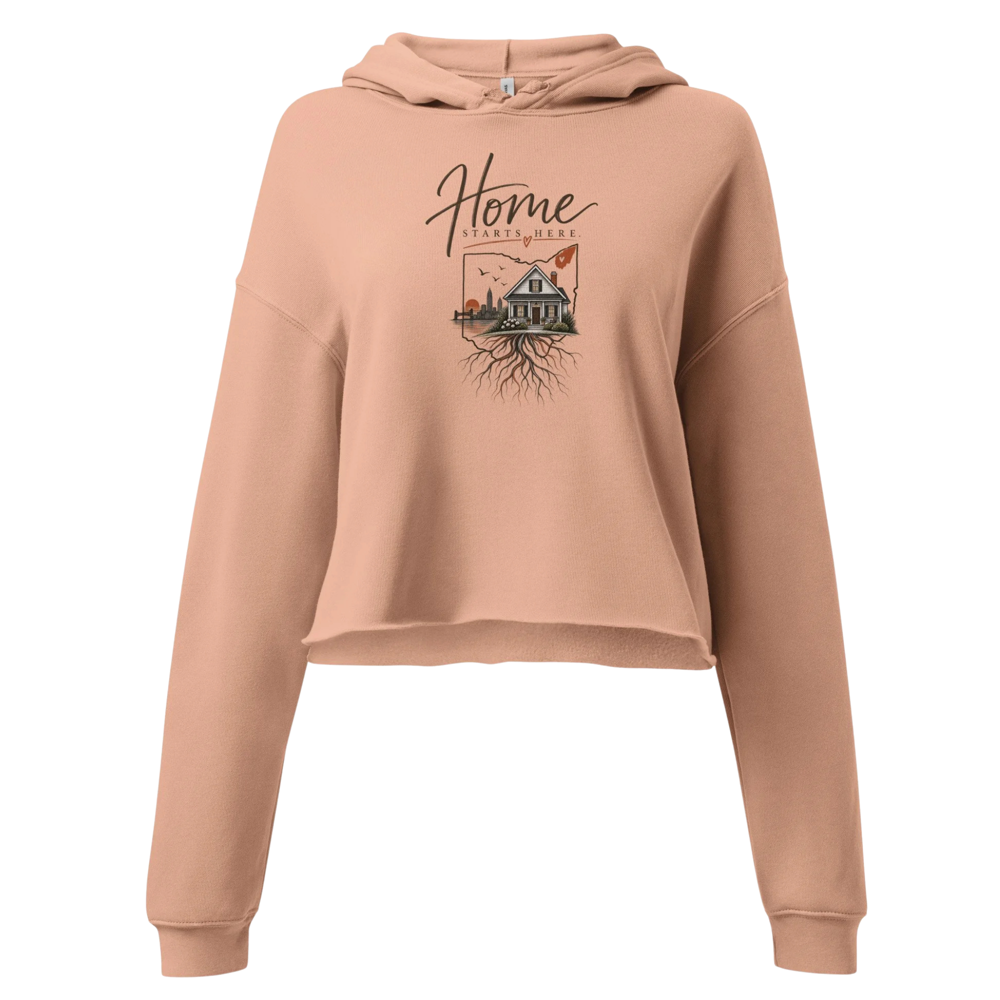 "Home Starts Here" | Crop Hoodie