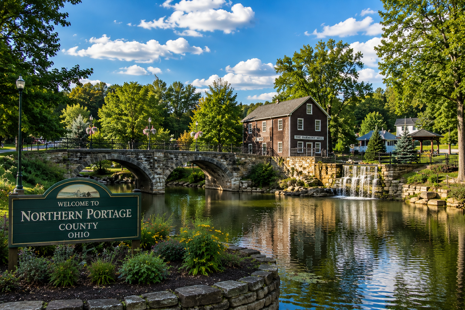 Scenic view of Northern Portage County, Ohio, showcasing one of the many communities served by HomeRoots Group.