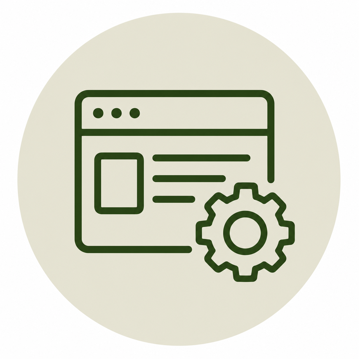 Website settings and data controls.