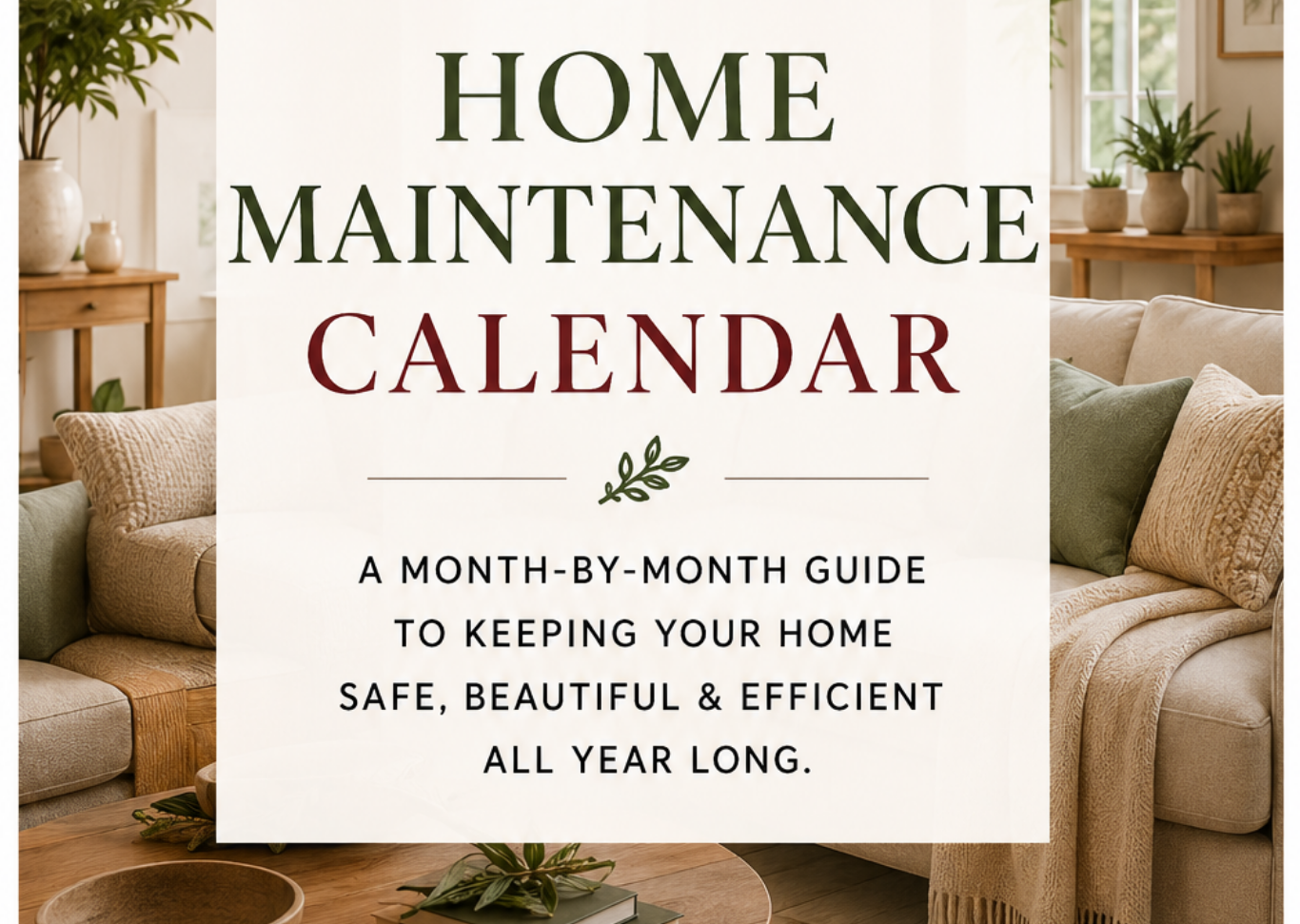 HomeRoots Group Home Maintenance Calendar for Northeast Ohio homeowners.