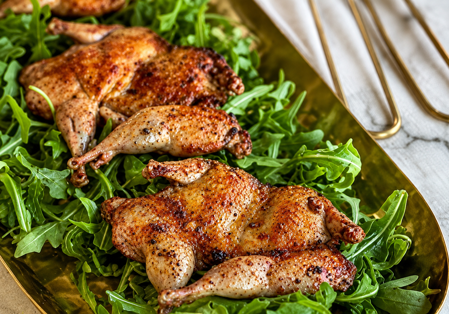 Spiced Quail with peppercorn