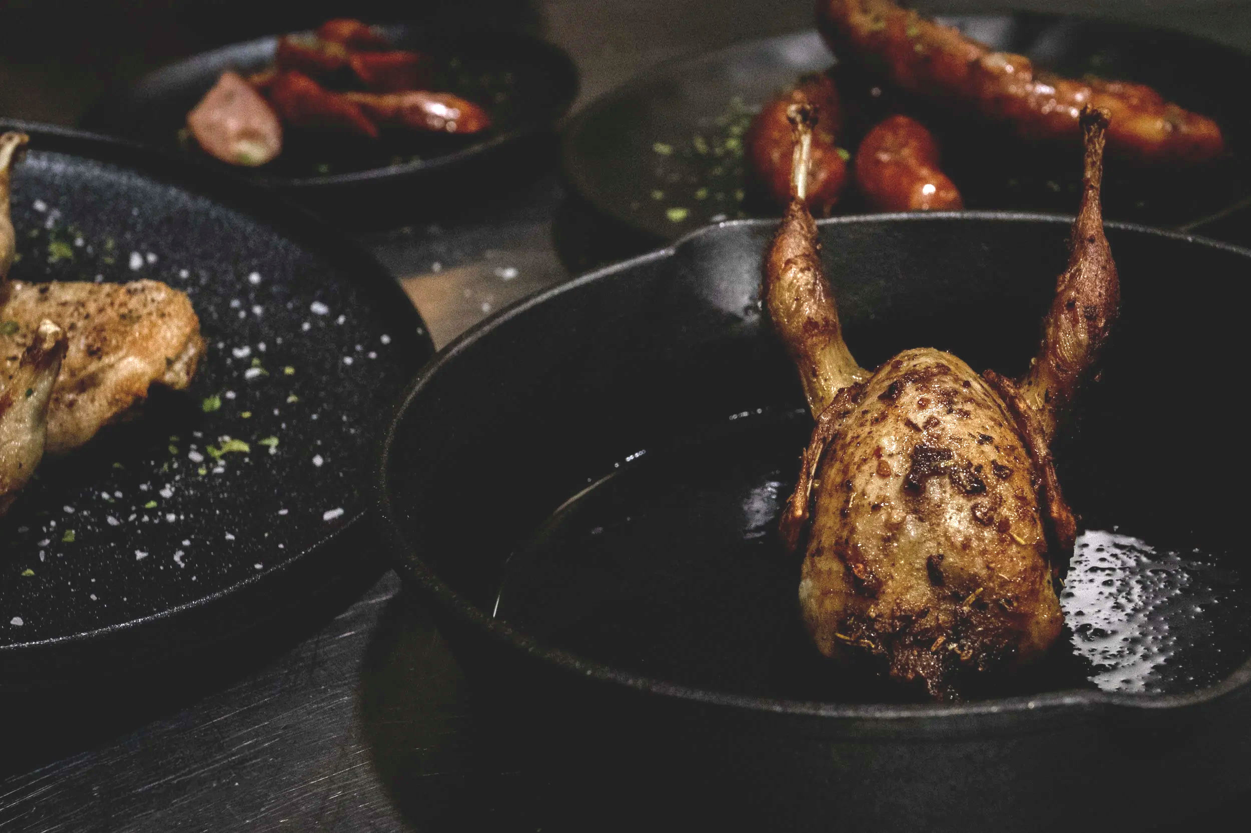 smoked quail