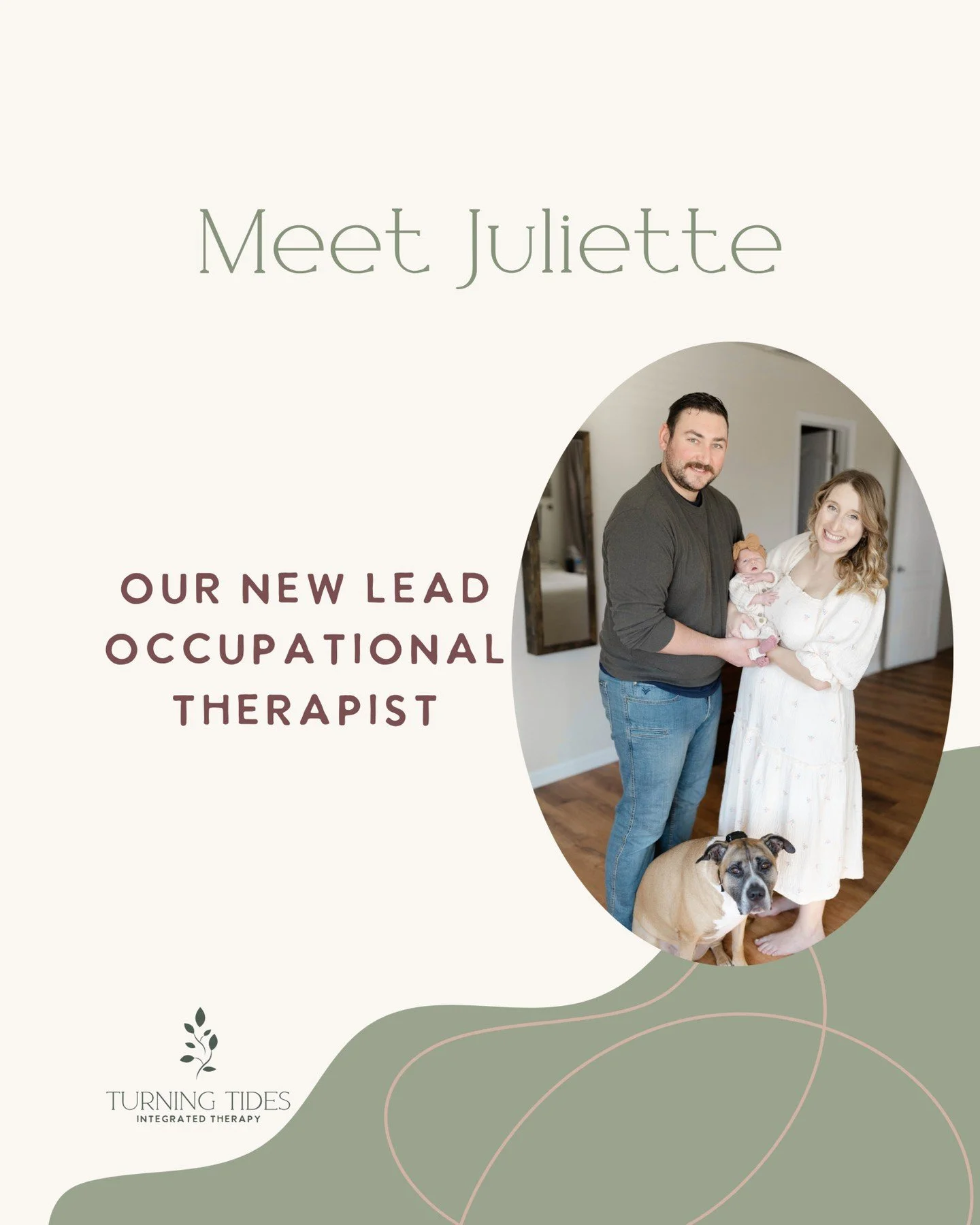 Meet the newest member of the Turning Tides team: Juliette Warren! 👋💙

Juliette is a pediatric occupational therapist who is passionate about helping children build the skills they need to participate more comfortably and confidently in everyday li