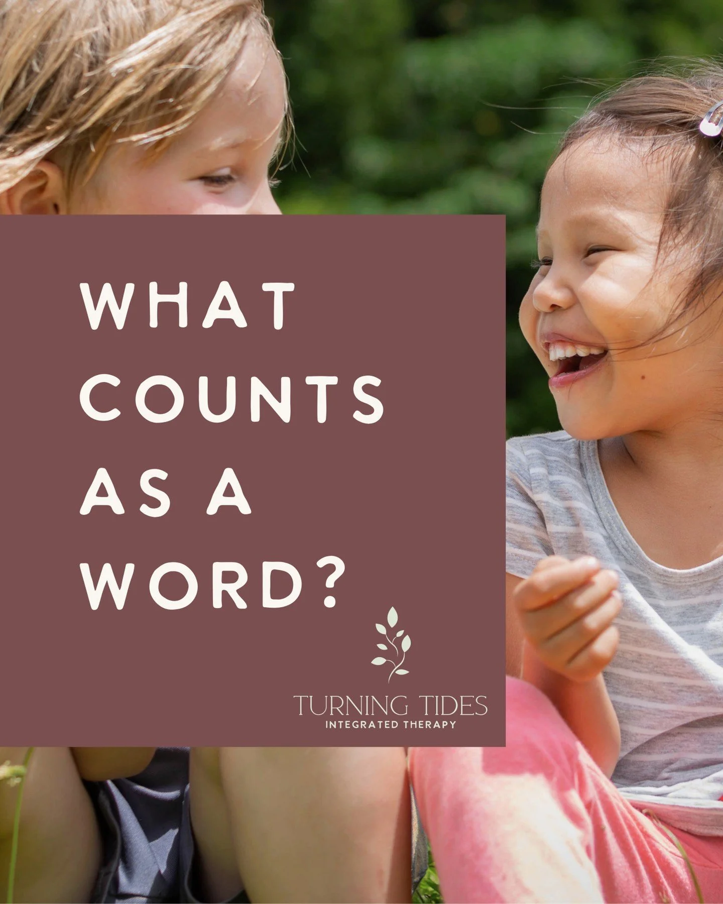 💬 "Does that really count as a word?" 🤔

The answer might surprise you&hellip; YES! 🤍

Communication is so much more than perfectly pronounced words. 🌱
A "word" can include:
✨ Word approximations ("nana" for banana ?