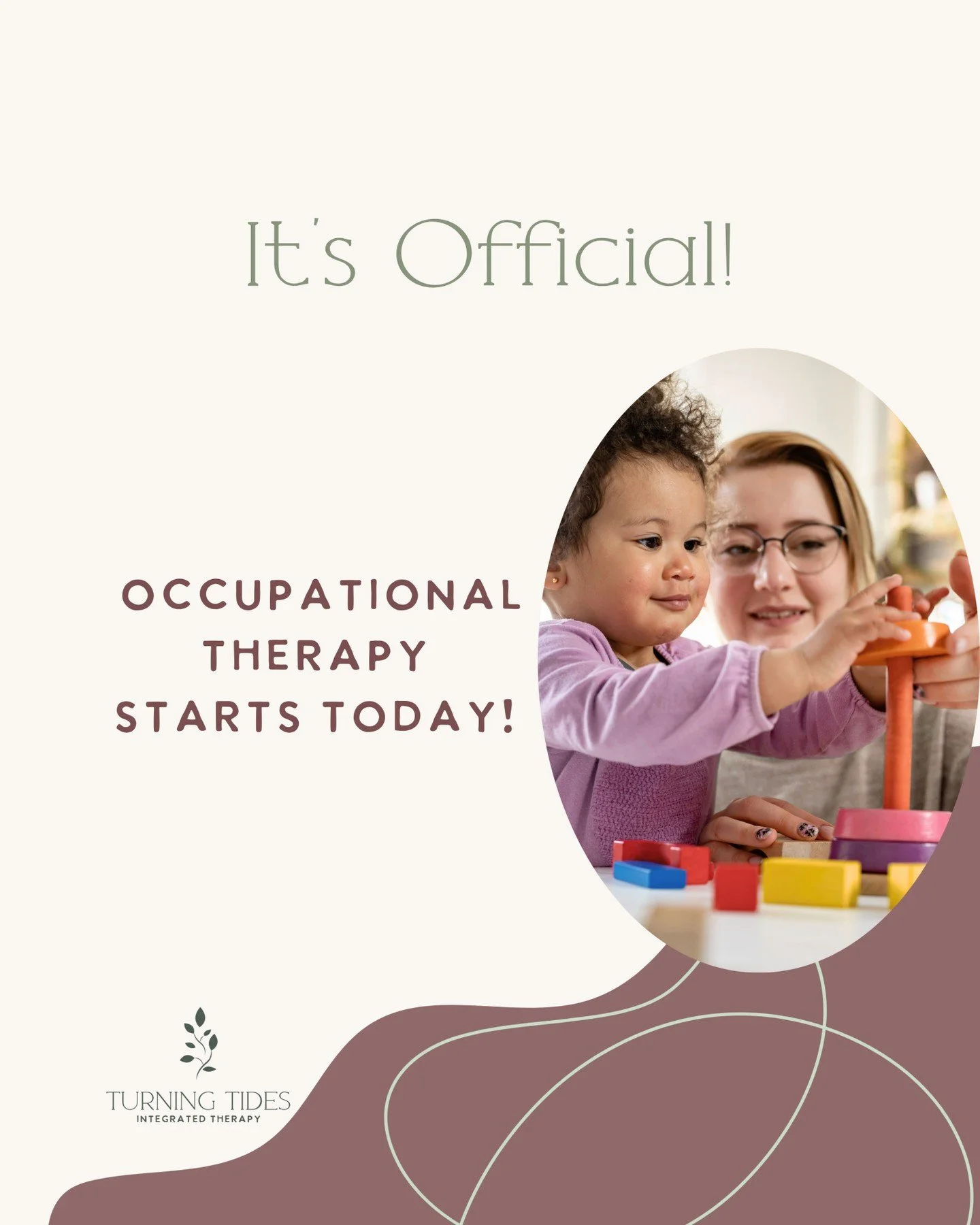 It&rsquo;s official&mdash;Occupational Therapy is now available at Turning Tides! 🎉🌊

Today marks an exciting new chapter as we begin welcoming families for pediatric occupational therapy with Juliette Warren! 💙

Our occupational therapy services 