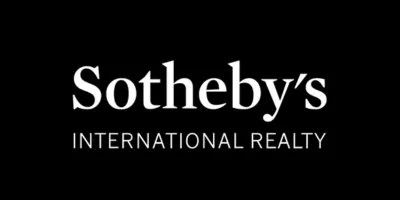 Sotheby's International Realty logo with white text on a black background.