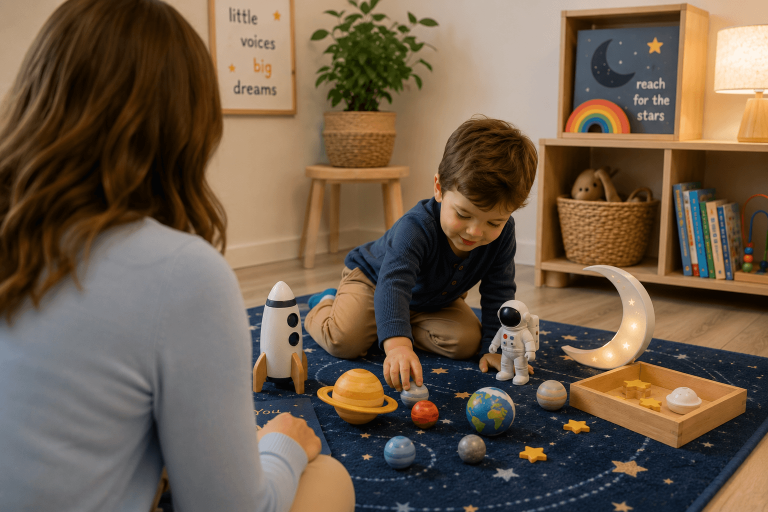 child playing during speech therapy at Crescent Kids Therapy in Fort Myers, FL