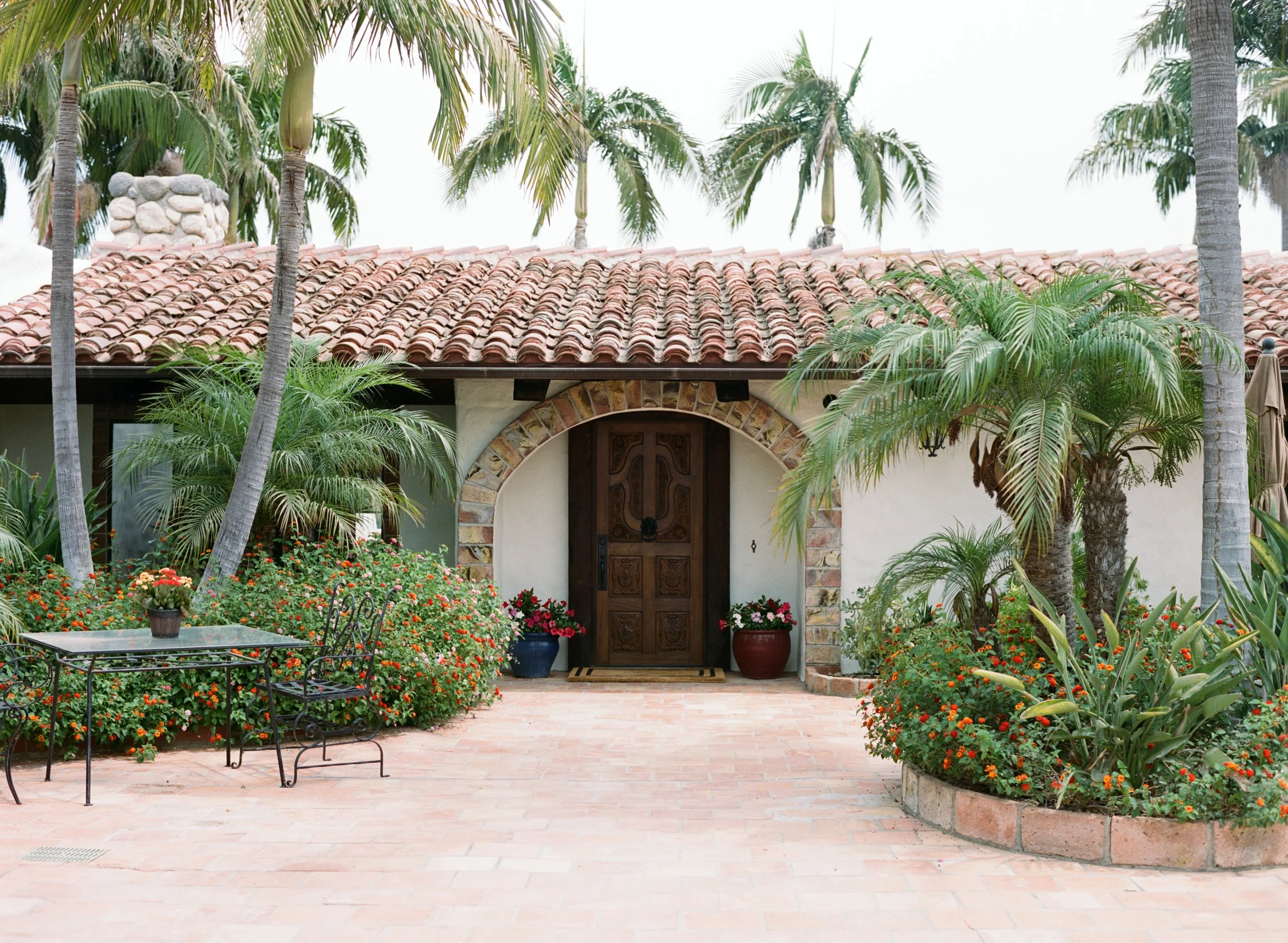 Indoor reception area at Rancho Vera Cruz Oceanside CA