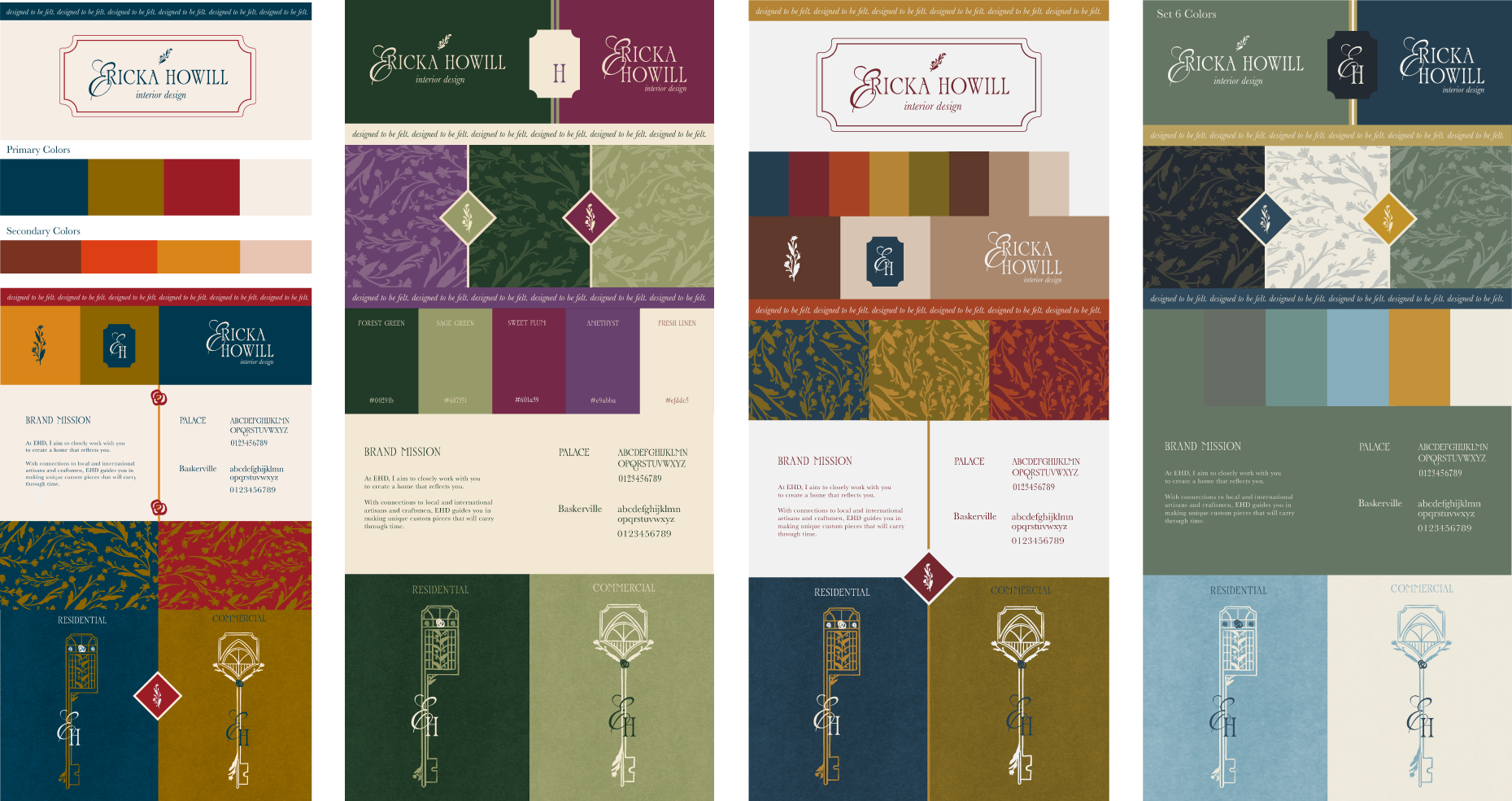 *Various color palette explorations