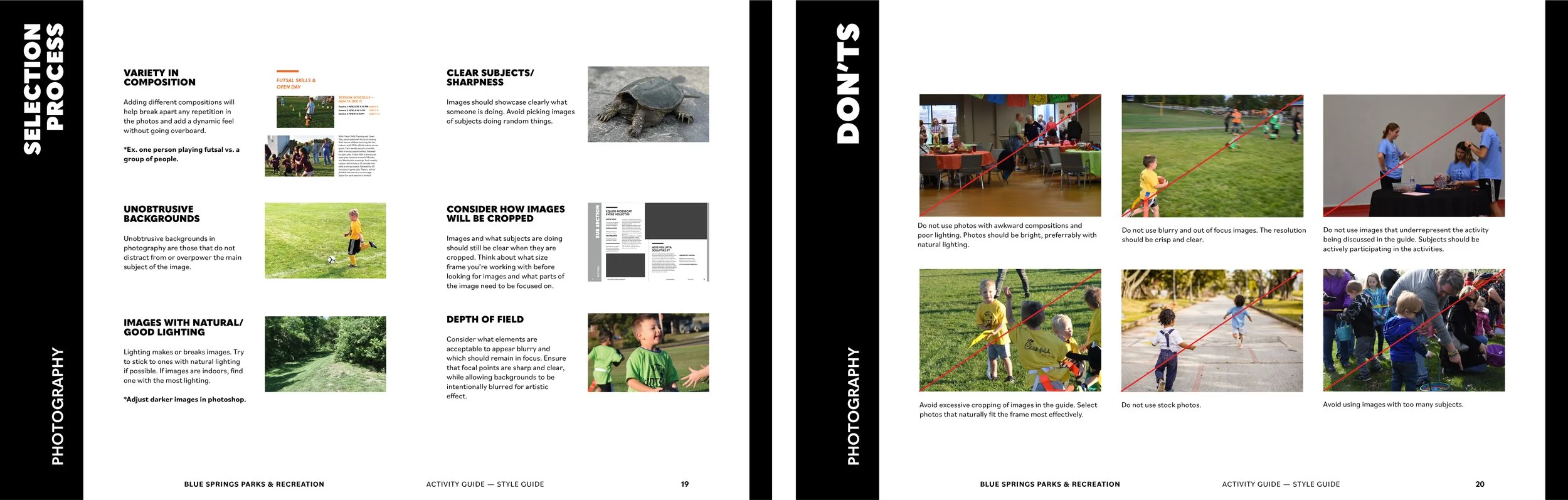 *PHOTOGRAPHY STYLE GUIDE FOR ACTIVITY GUIDE TEMPLATE