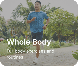 Man running outside in workout clothes