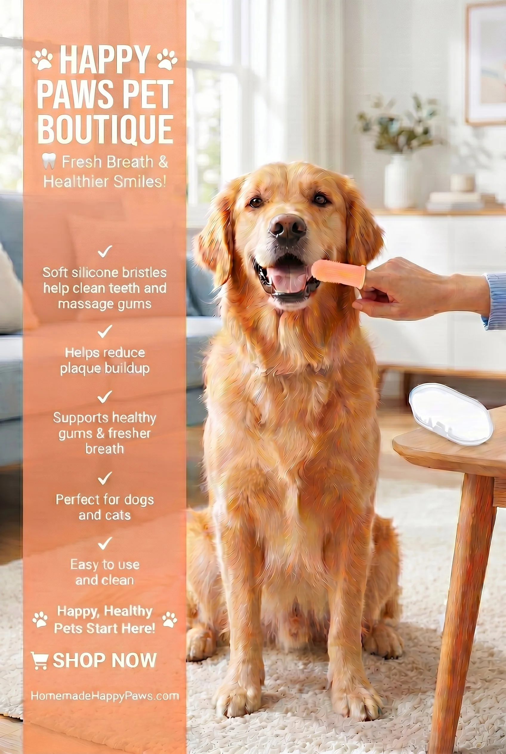 Happy Paws Fresh Breath Finger Toothbrush