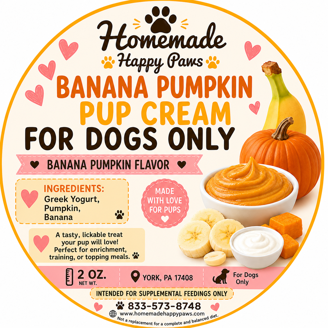 Banana Pumpkin Pup Cream