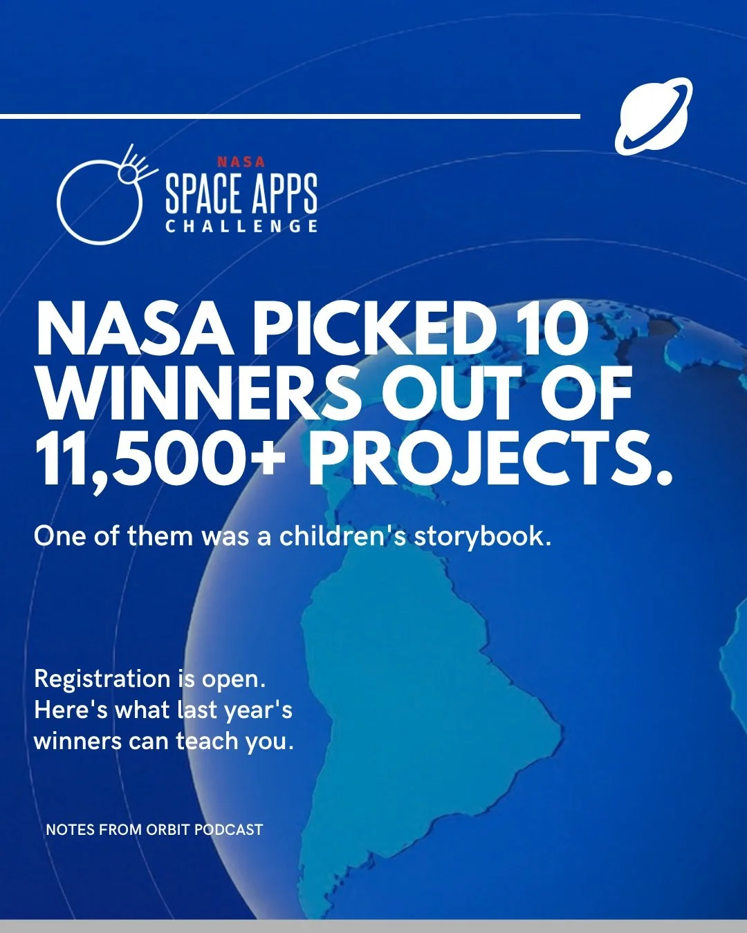 You don't have to be a programmer to take part in a NASA challenge.

Last year, one of NASA Space Apps' global awards went to a team that turned space-weather science into an illustrated children's story.

Other winners built tools for analyzing astr