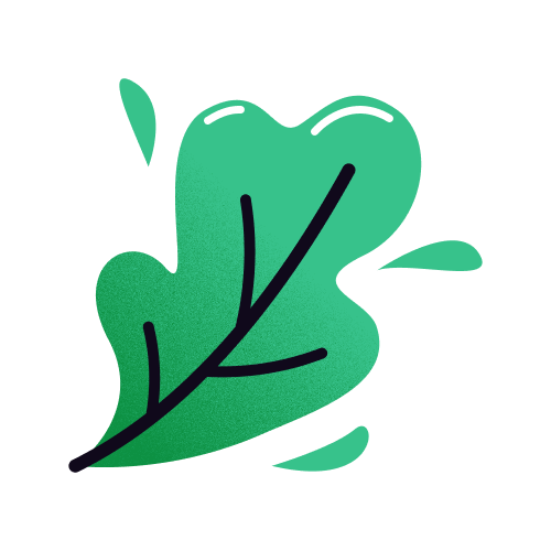 Icon of green leaf