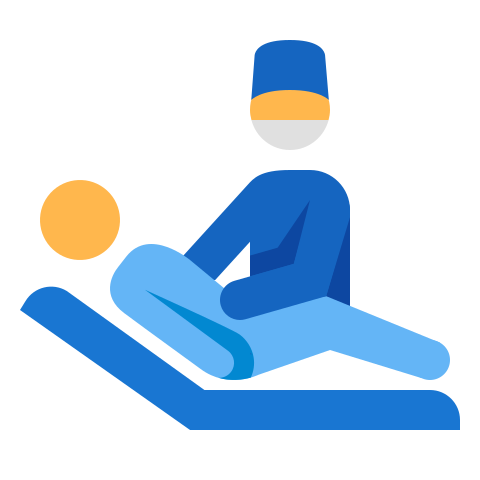 Icon of a care provider examining their patient