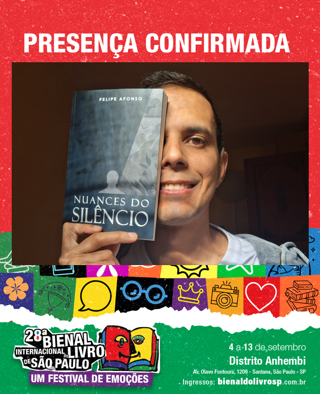 Autor Felipe Afonso confirmado na Bienal Internacional do Livro de São Paulo, com Nuances da Surdez