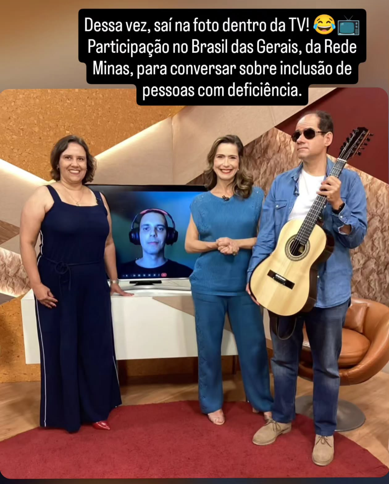 Autor Felipe Afonso em participação no programa Brasil das Gerais, da Rede Minas