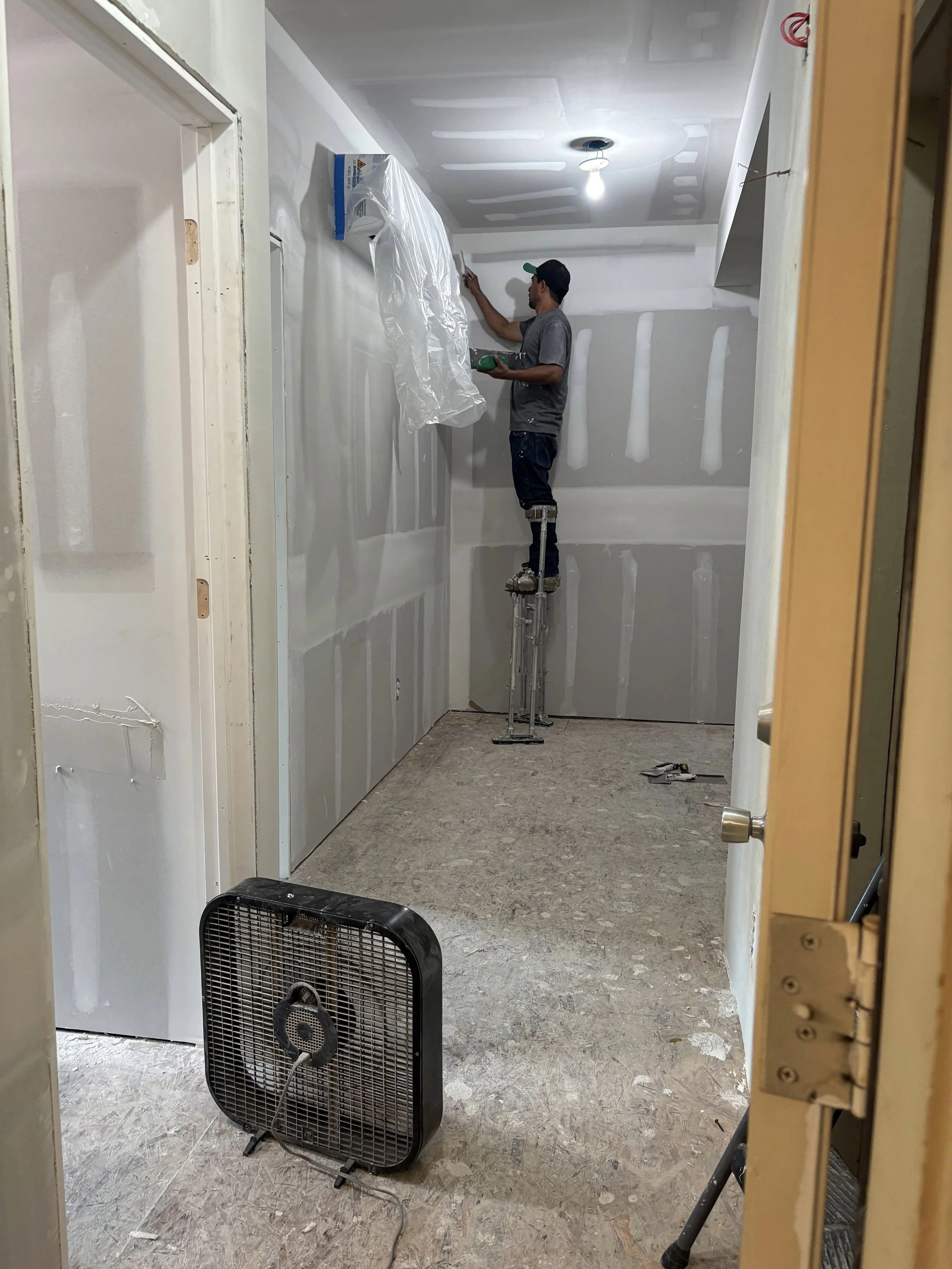 Basement remodel in progress