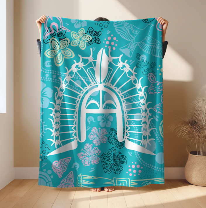 Kids Blanket - She is Her design.png